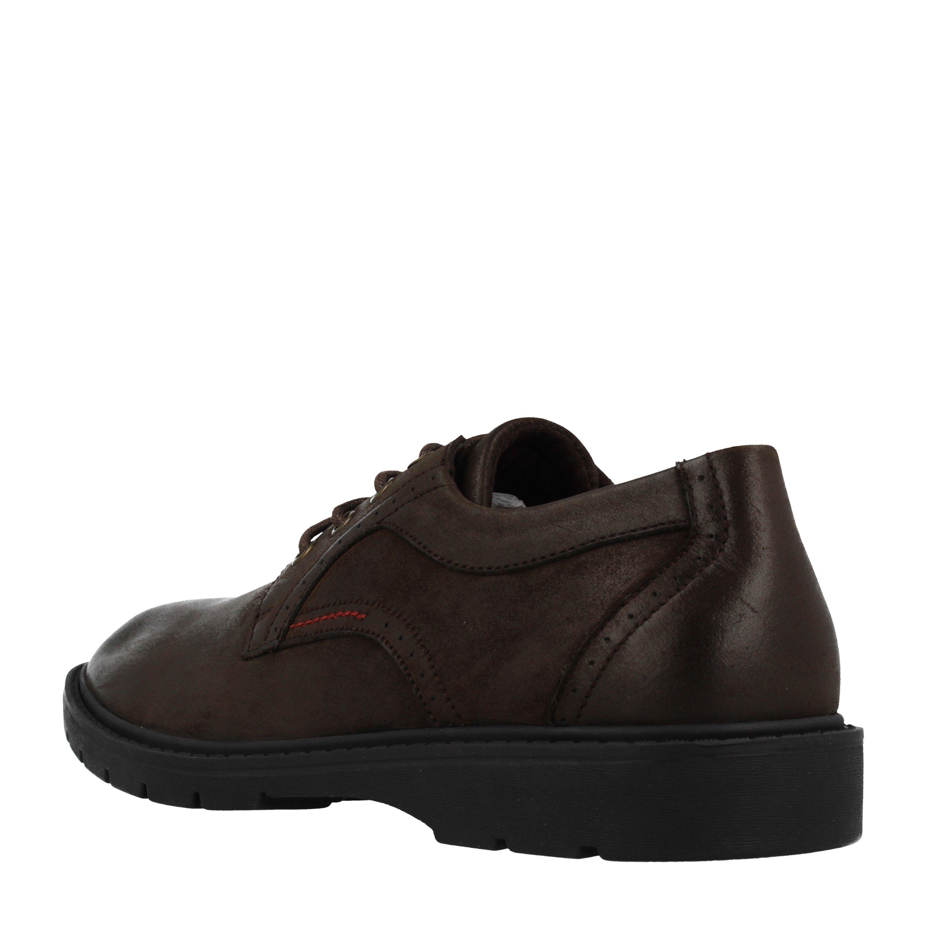 Brown Leather - Thomas Blunt - A2219 Mens 4 Eyelets Smart Casual Lace Up - 2