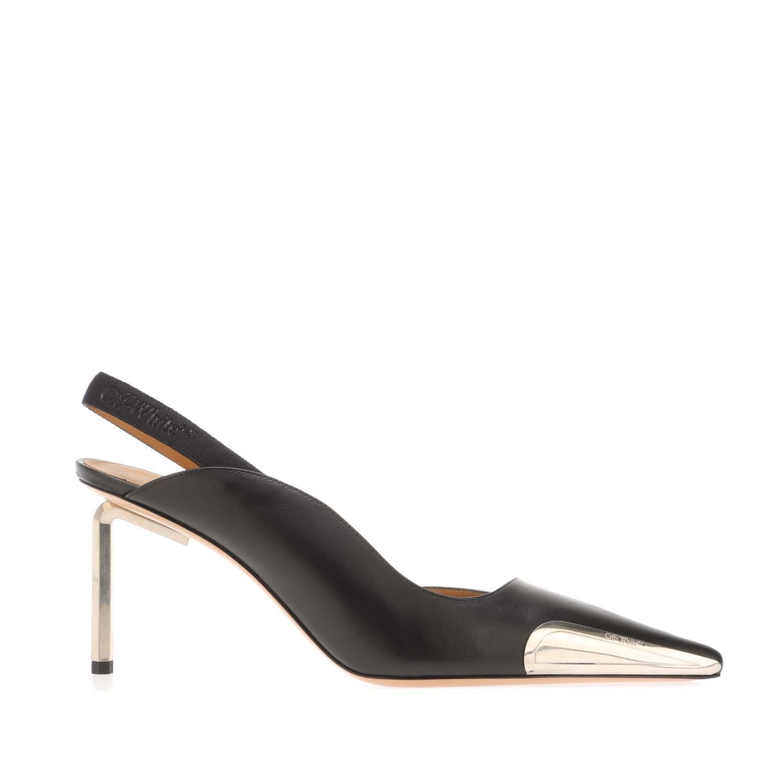 Black Silver - Off White - Allen Frame Slingback Pumps - 1