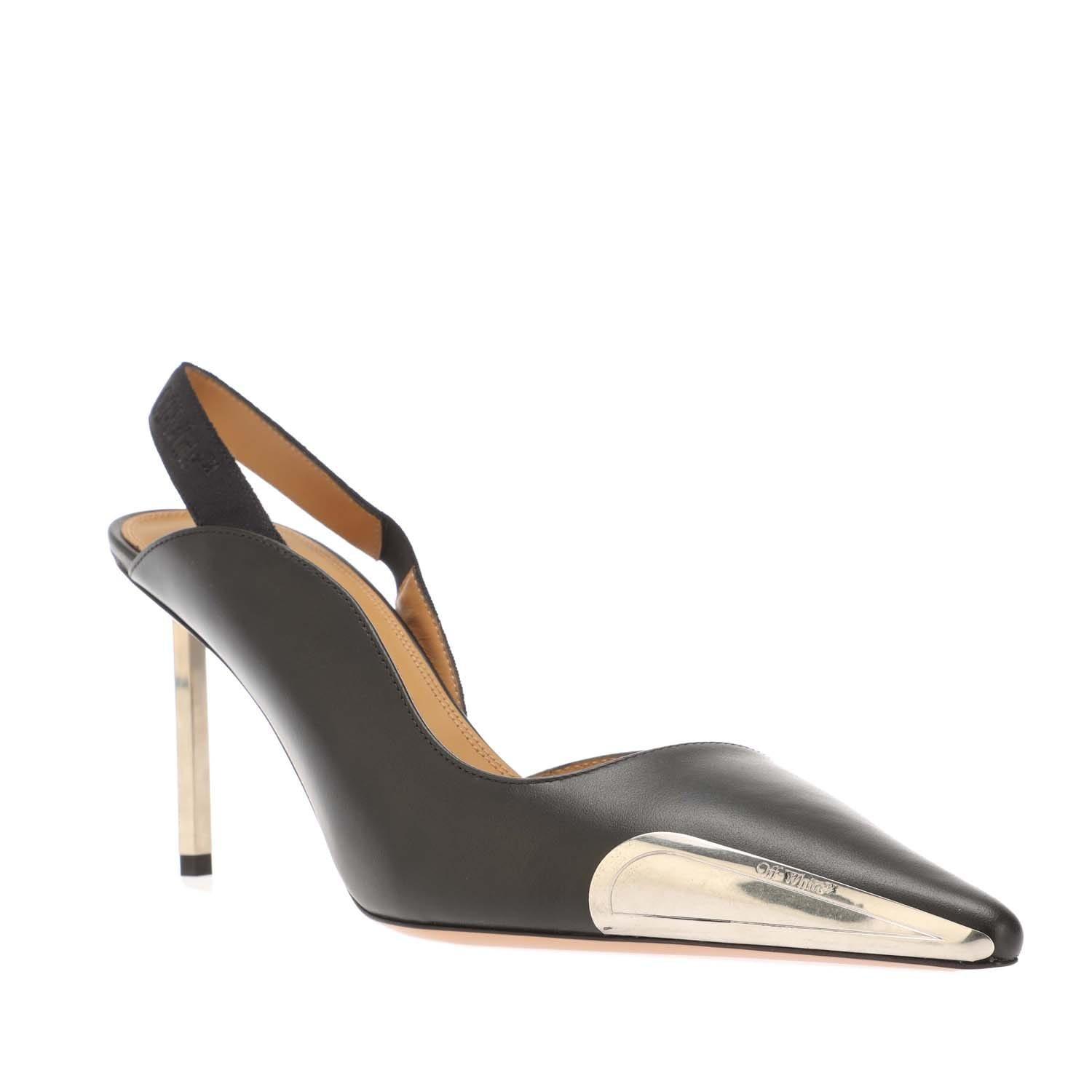 Black Silver - Off White - Allen Frame Slingback Pumps - 2