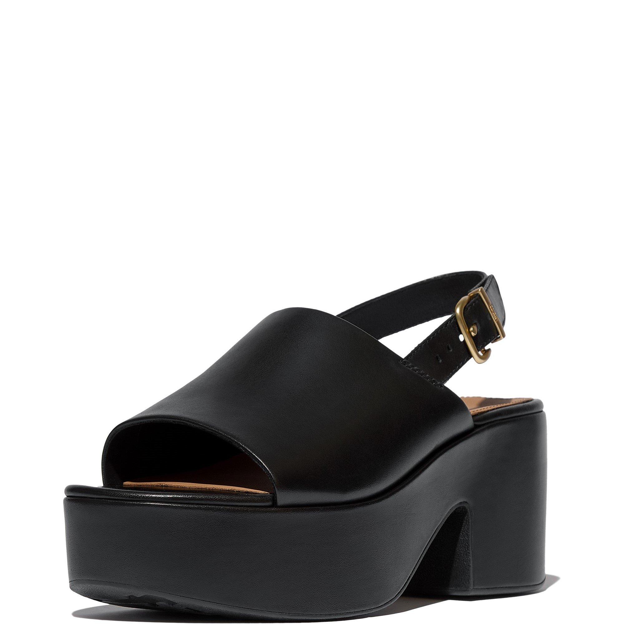 Black - Fitflop - Platfforms Heeled Backstrap Sandal - 2