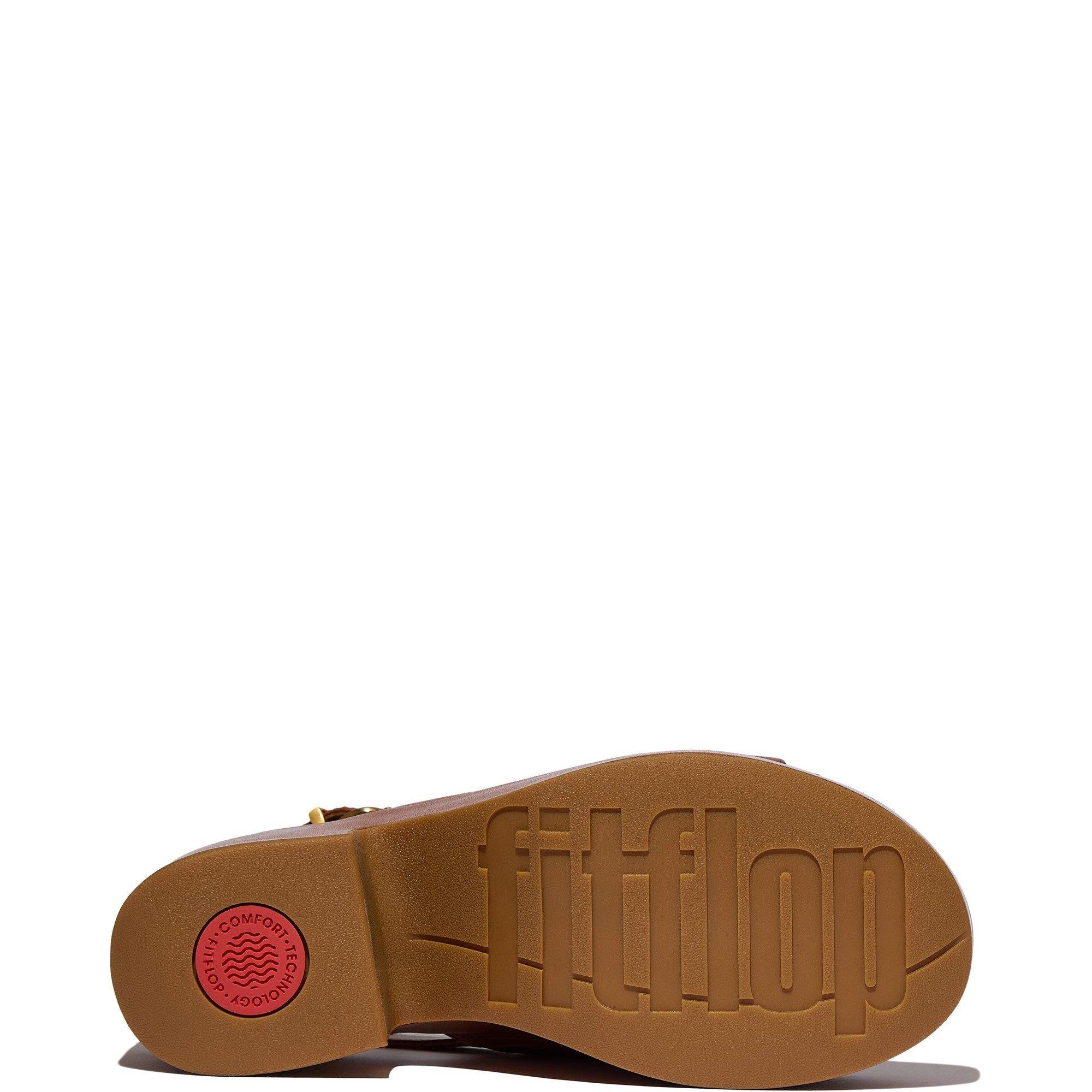 Dark Tan - Fitflop - Platfforms Heeled Backstrap Sandal - 4