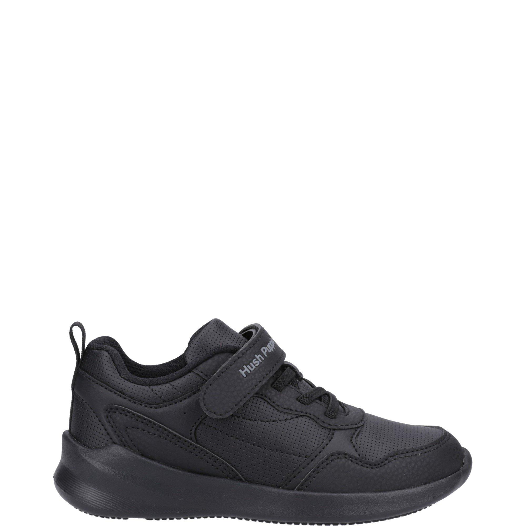 Black - Hush Puppies - Marling Bungee Lace Senior Shoe - 1
