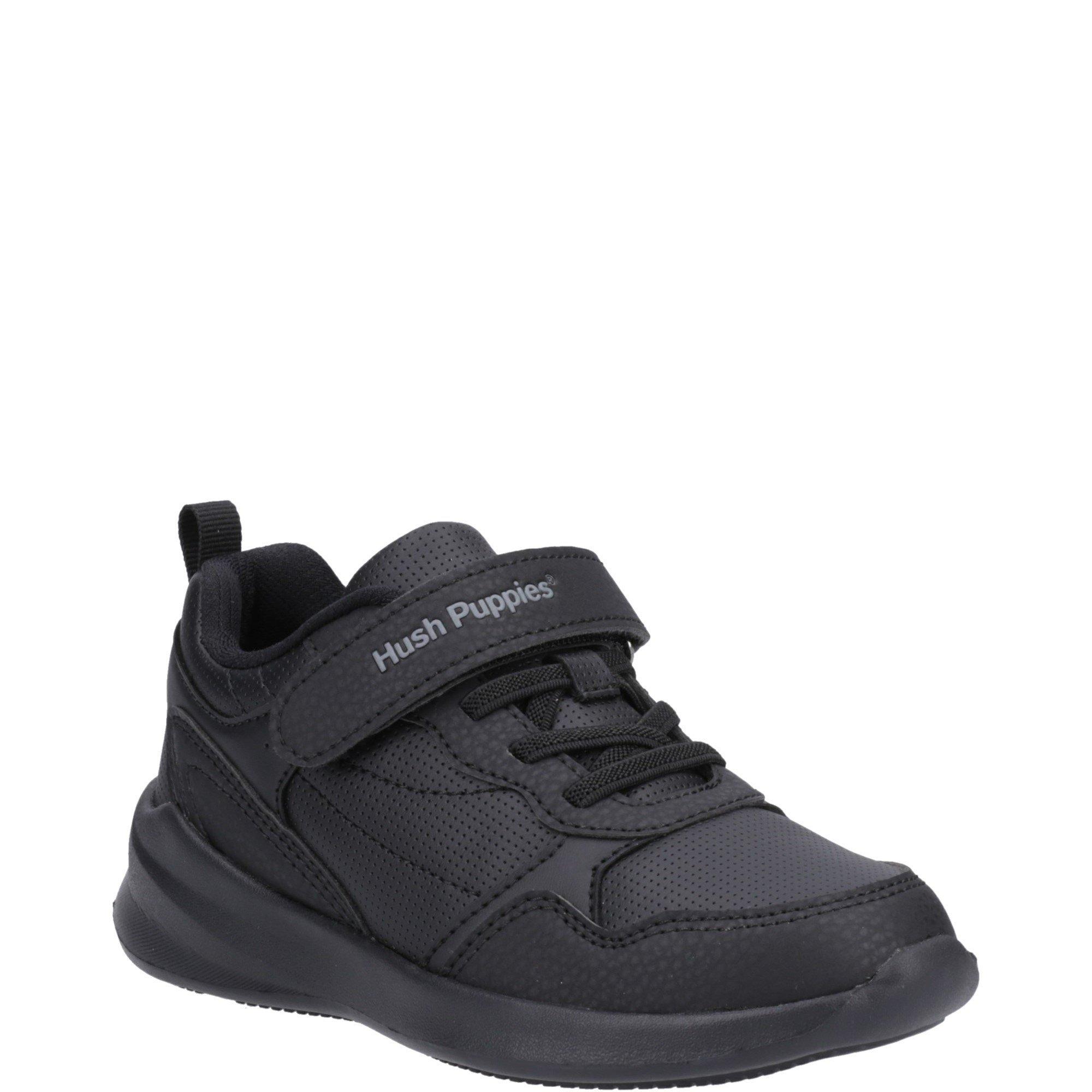 Black - Hush Puppies - Marling Bungee Lace Senior Shoe - 2