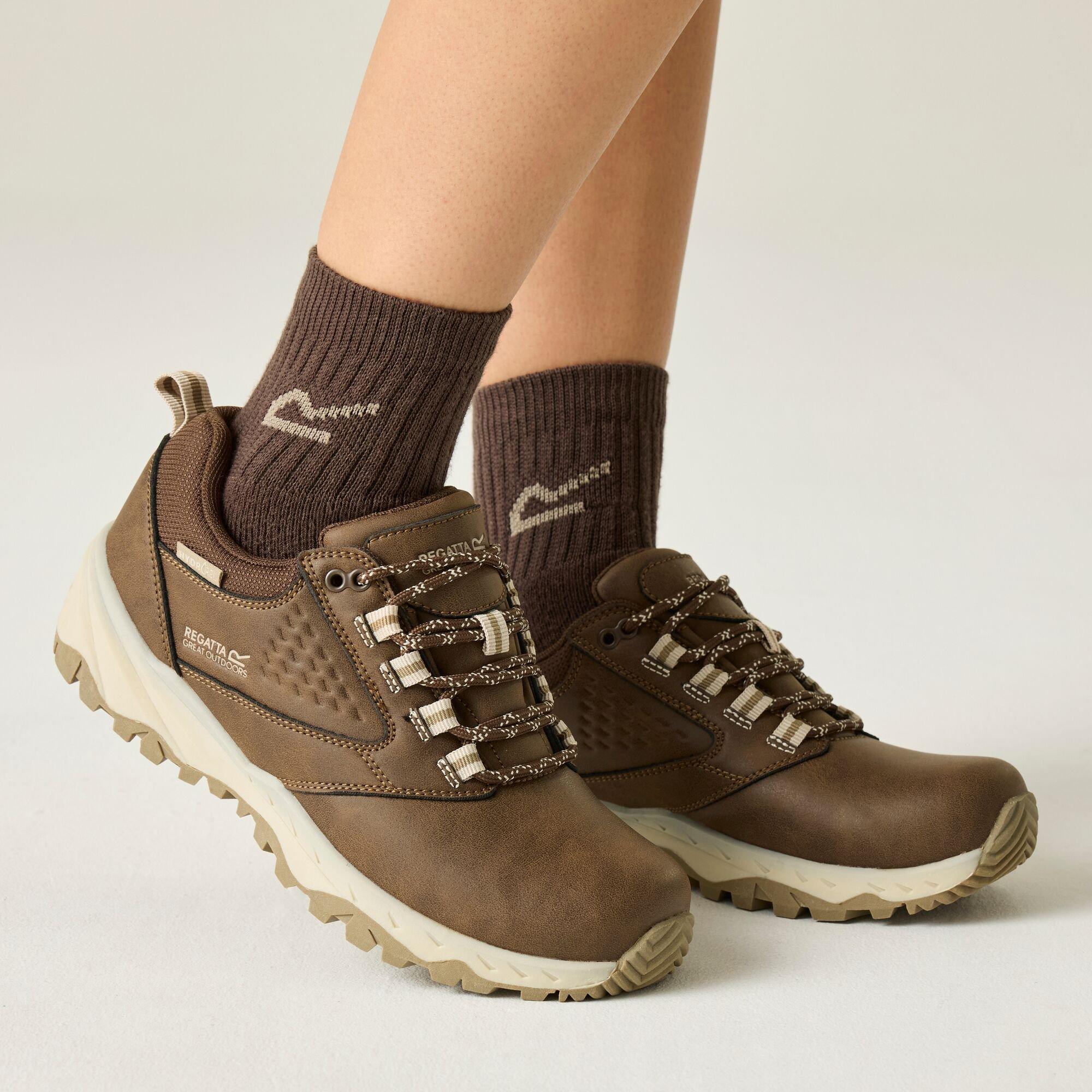 Chestnut/Warm B - Regatta - Womens Amble Low Waterproof Walking Shoes - 3