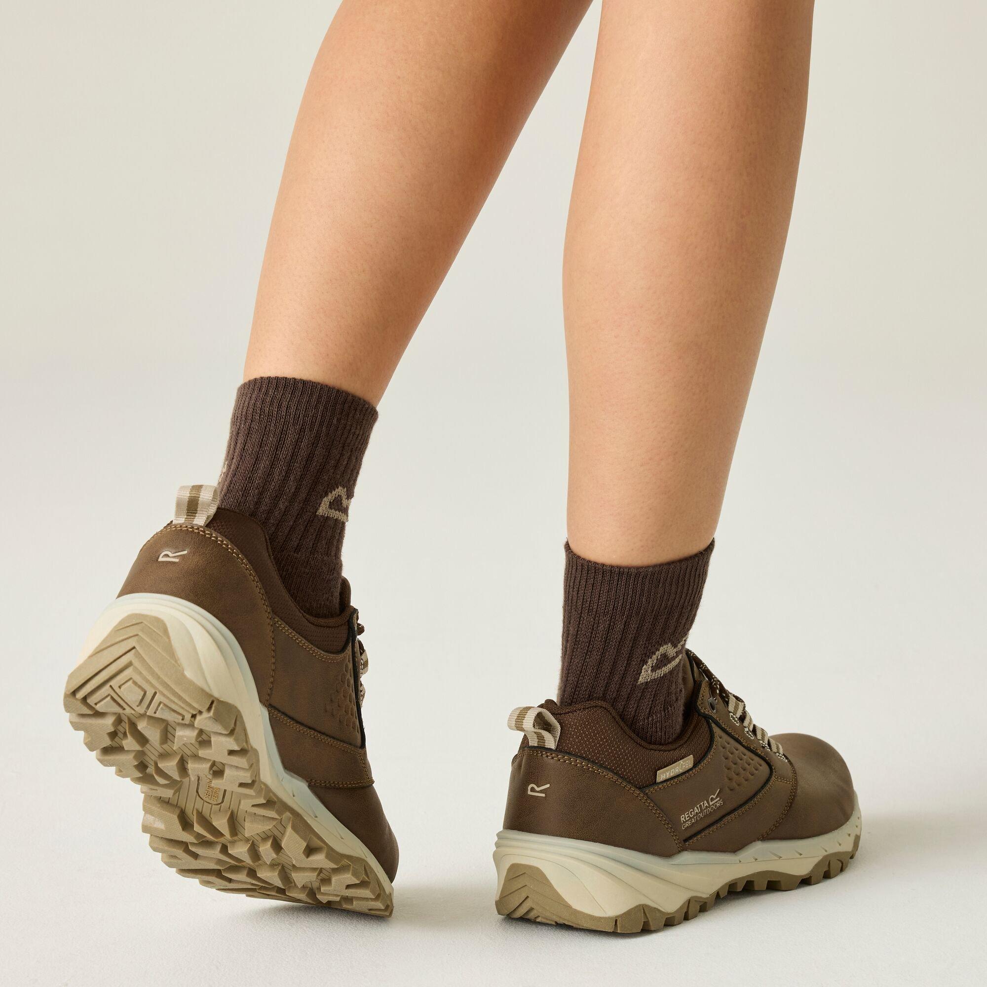 Chestnut/Warm B - Regatta - Womens Amble Low Waterproof Walking Shoes - 4