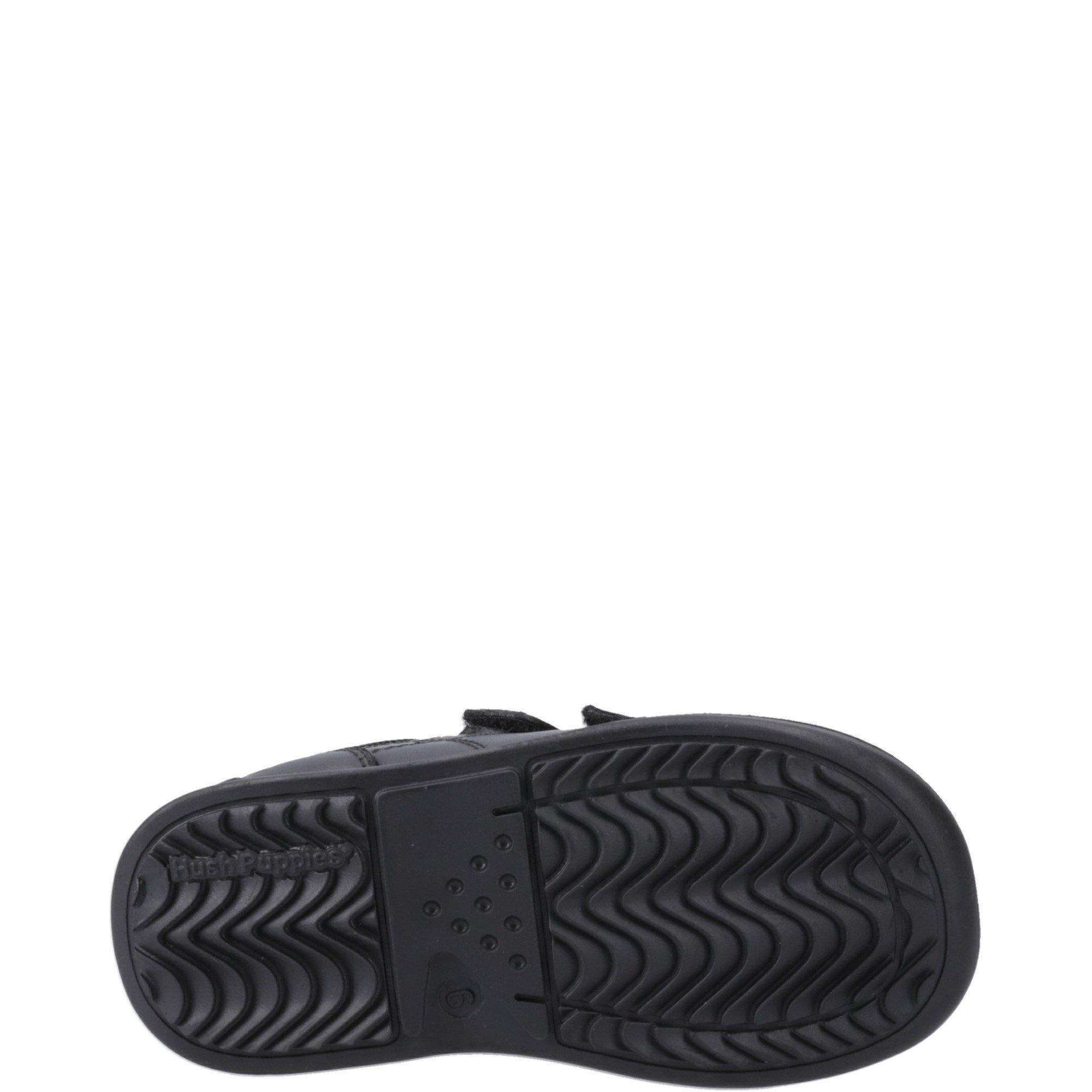 Black - Hush Puppies - Lennon Infant School Shoe - 4