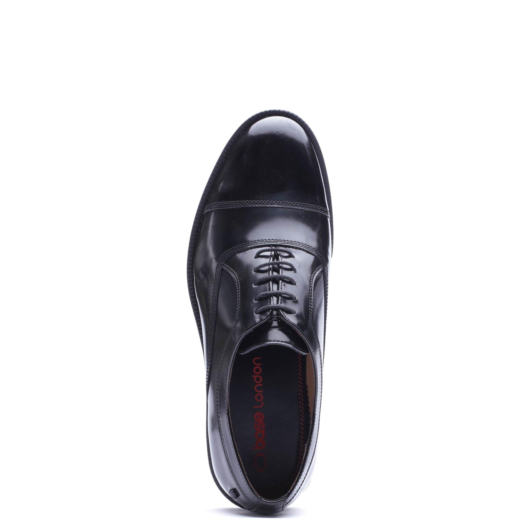 Black - Base London - ROMA TOE CAP SHOE - 4
