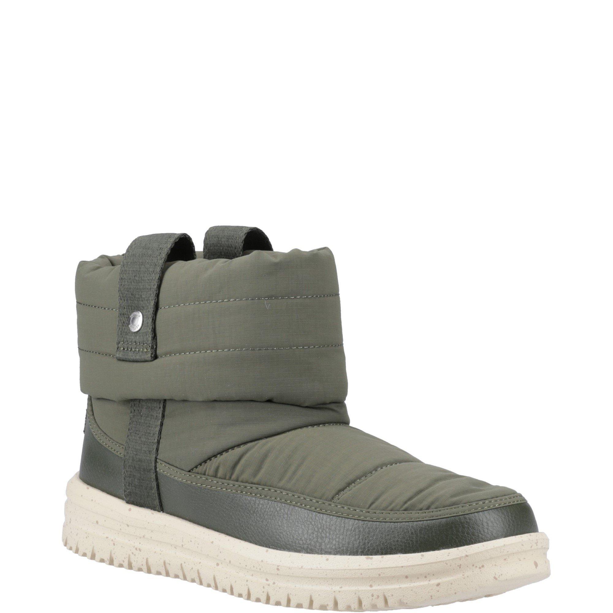 Dark Olive - HEYDUDE - Camden Cuff Nylon Quilt Boot - 2