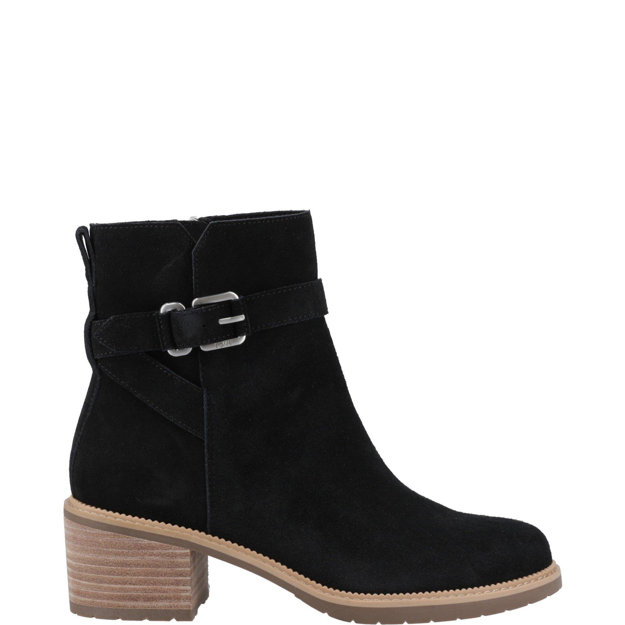Black - Toms - Hailey Buckle Ankle Boot - 1