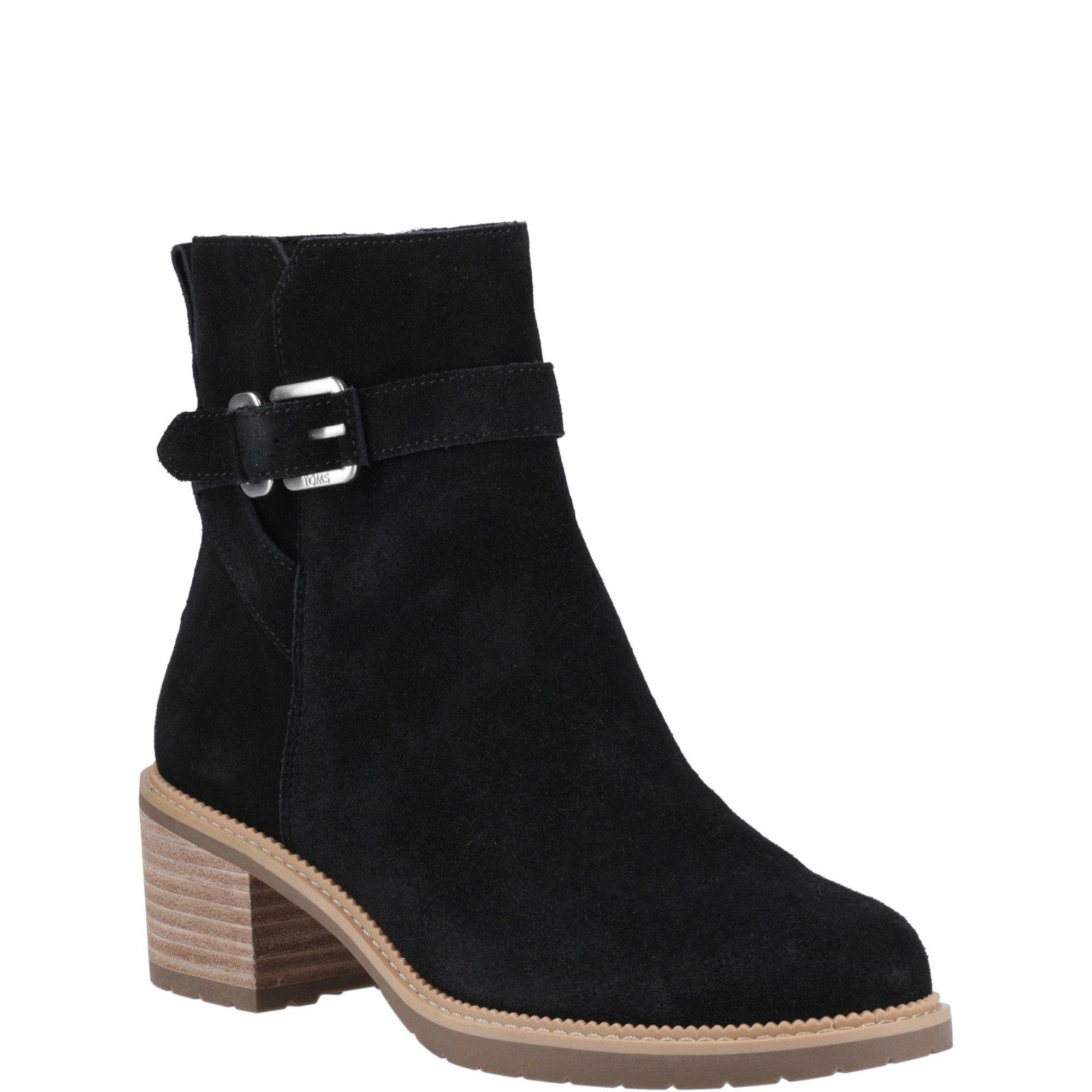 Black - Toms - Hailey Buckle Ankle Boot - 2
