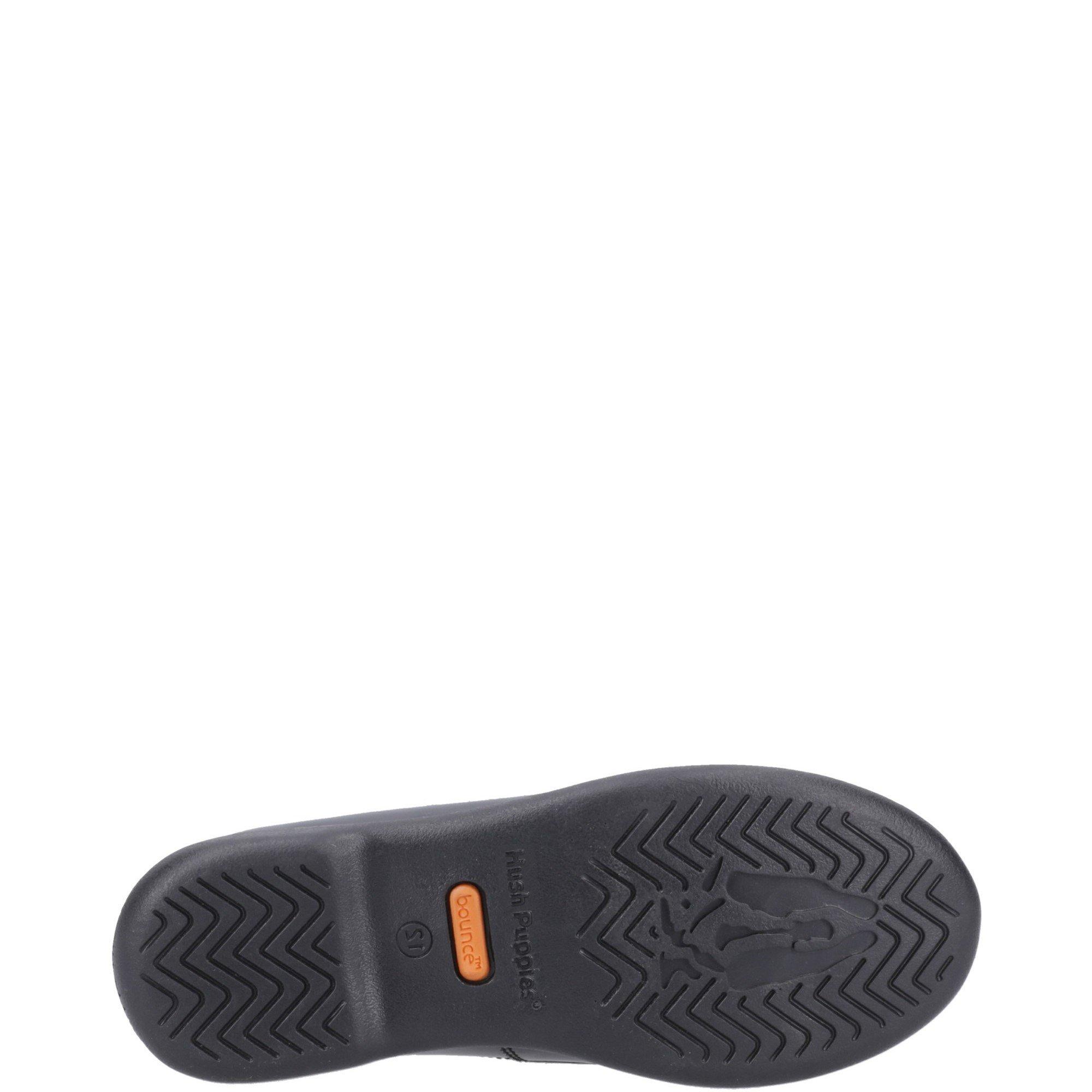 Black - Hush Puppies - Betty Patent Junior Shoe - 4