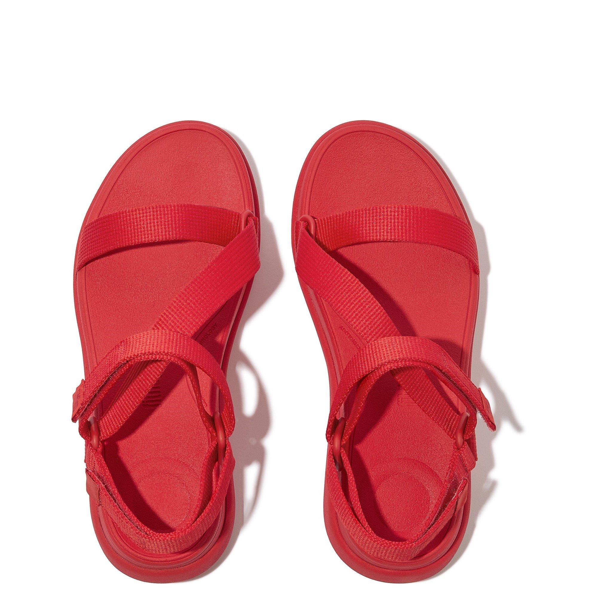 Red - Fitflop - F-Mode Go Z Strap Sandals - 3