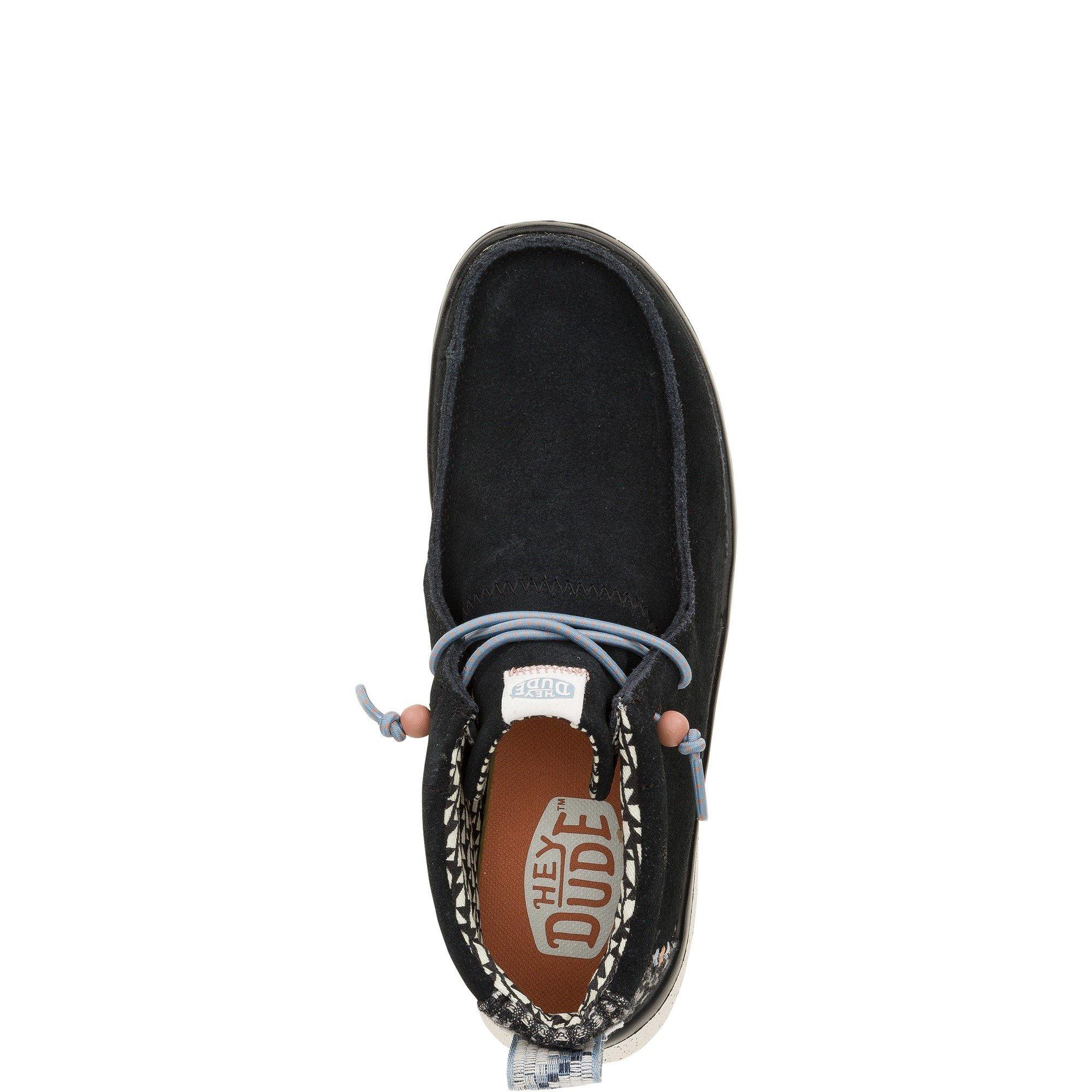 Black - HEYDUDE - Wendy Peak Hi Suede Ankle Boots - 4