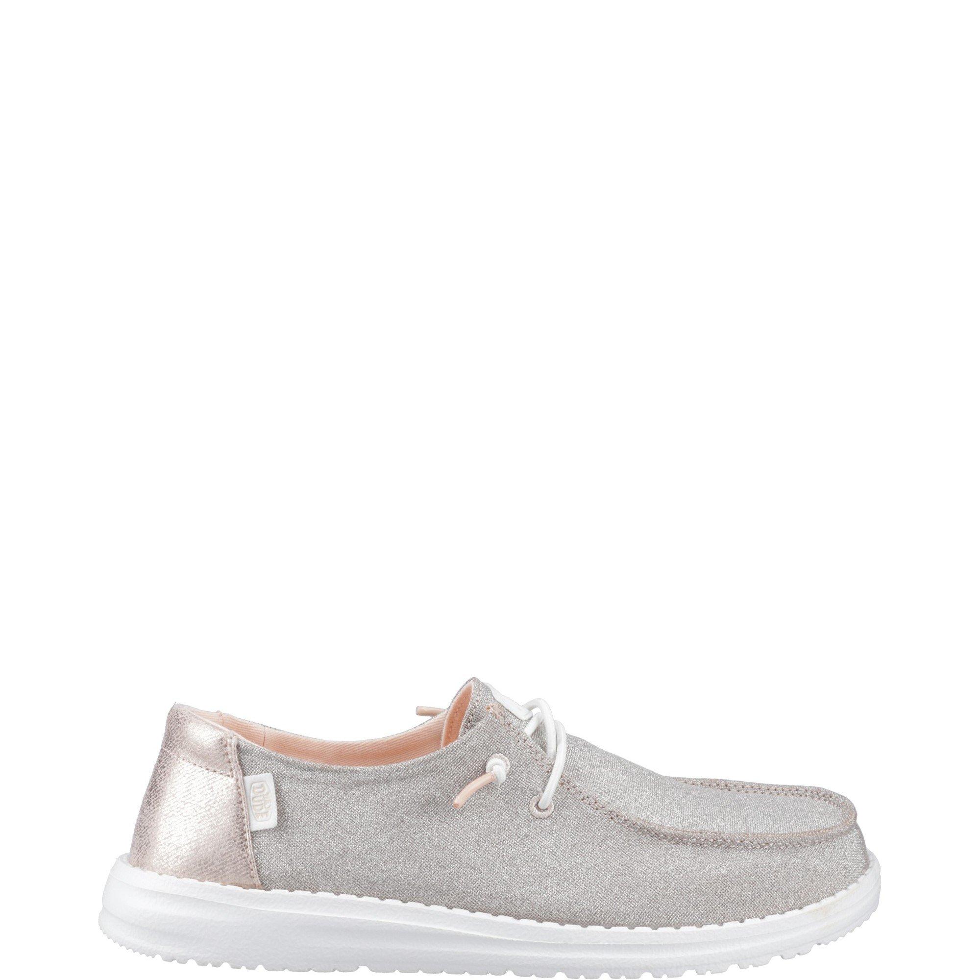 Grey - HEYDUDE - Wendy Metallic Sparkle Shoe - 1