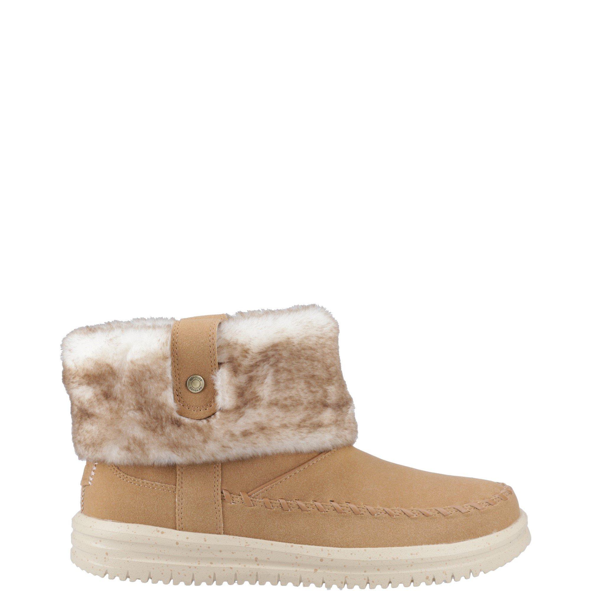 Light Brown - HEYDUDE - Camden Cuff Classic Cozy Boot - 1
