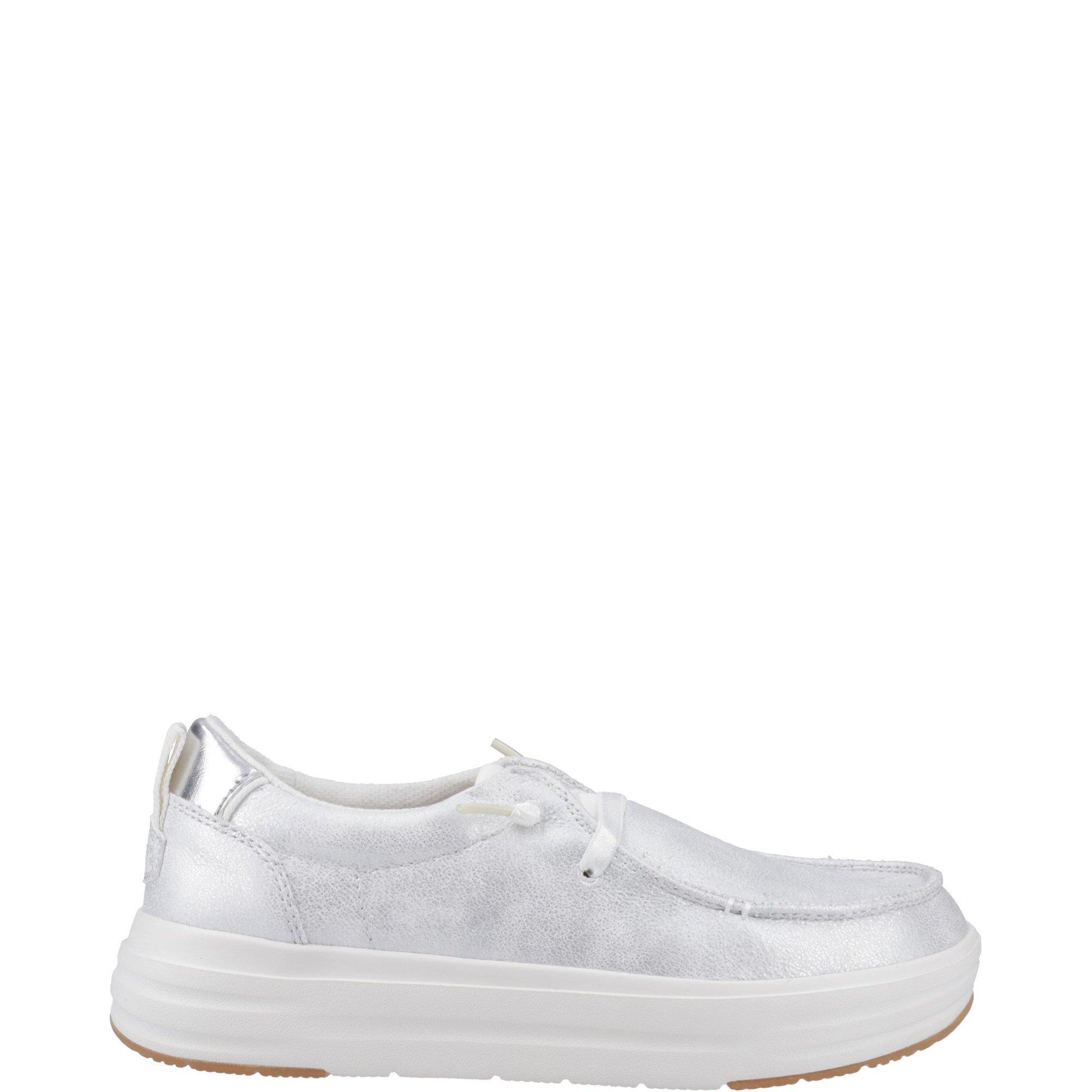White - HEYDUDE - Wendy Nova Shimmer Shoes - 1
