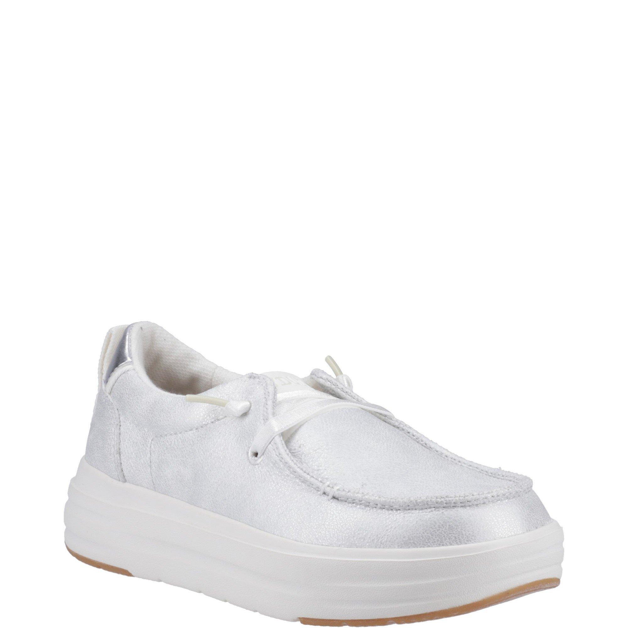 White - HEYDUDE - Wendy Nova Shimmer Shoes - 2