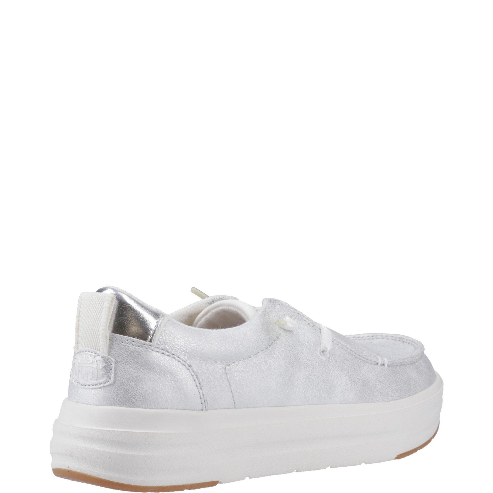 White - HEYDUDE - Wendy Nova Shimmer Shoes - 3