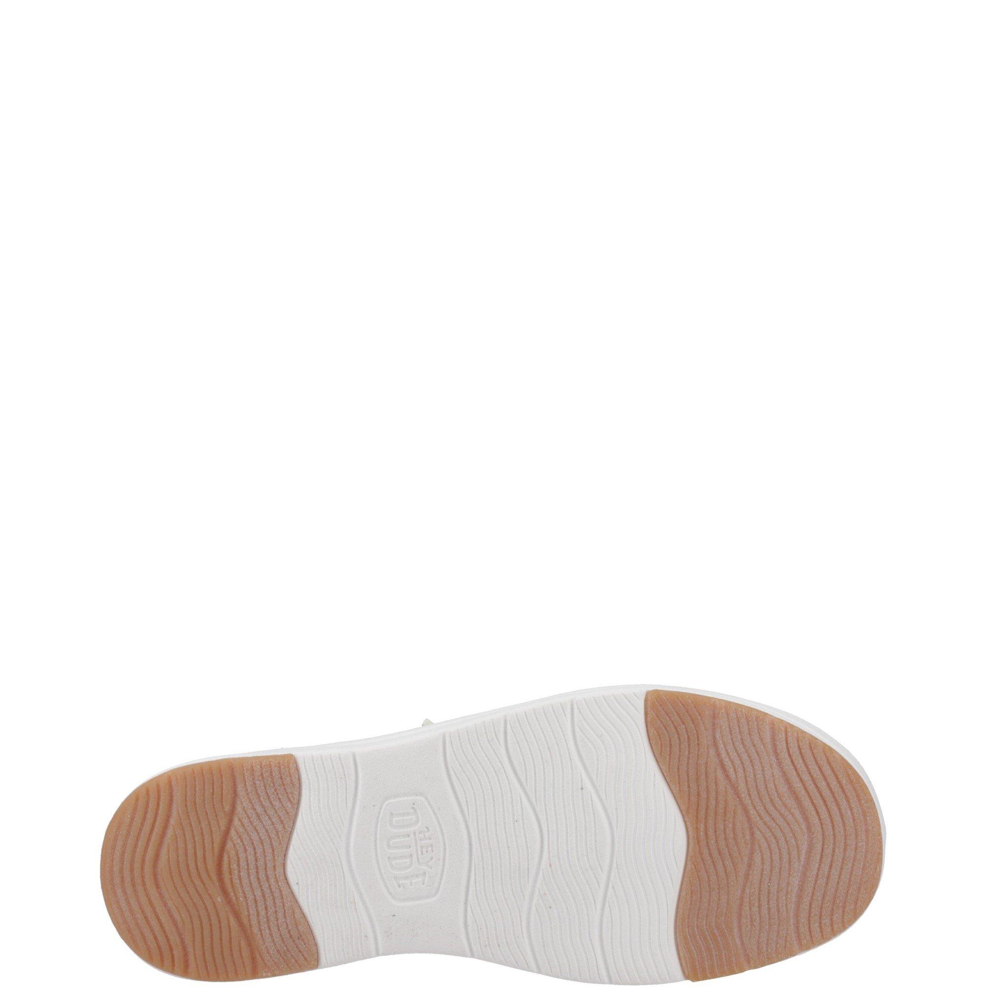 White - HEYDUDE - Wendy Nova Shimmer Shoes - 4