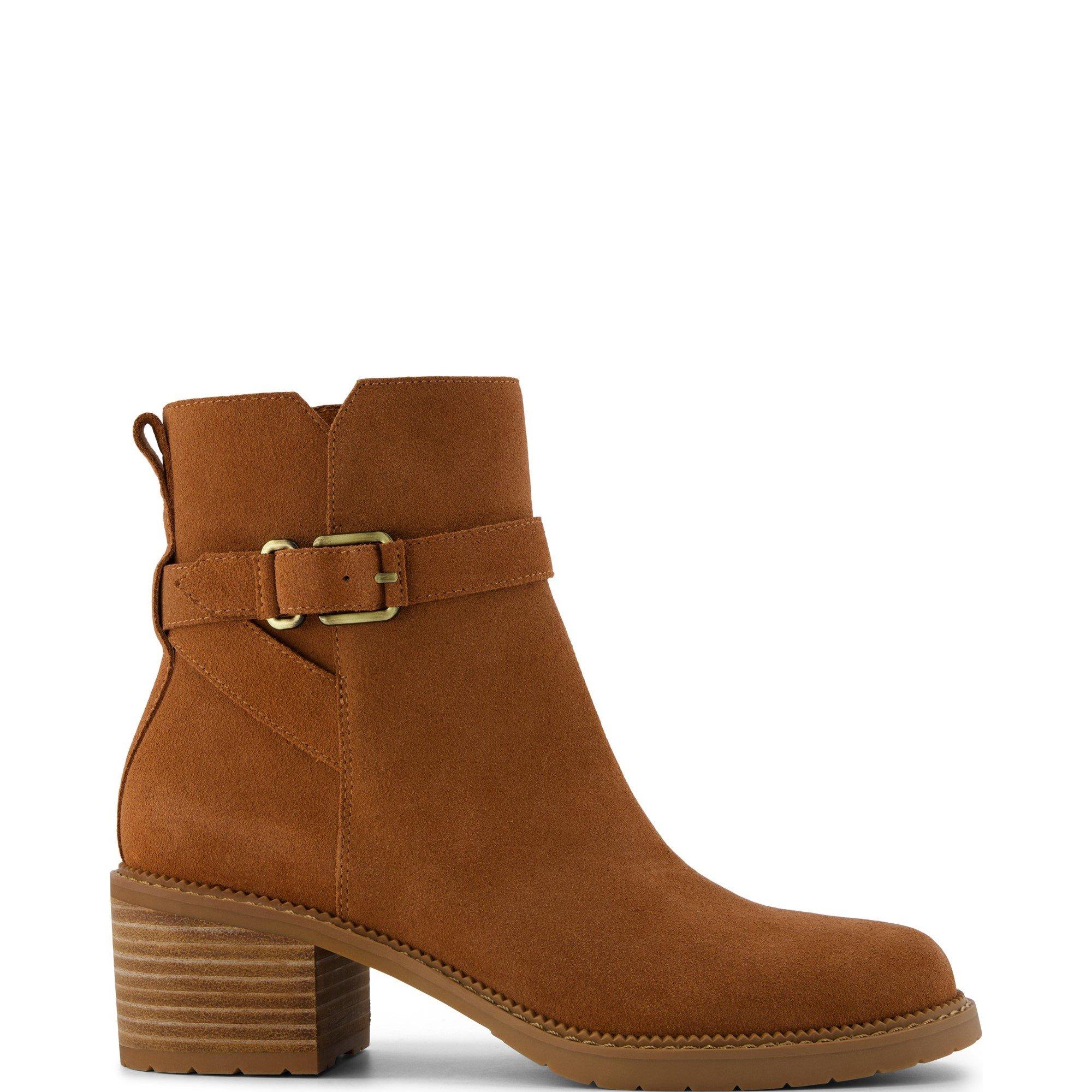 Brown - Toms - Hailey Buckle Ankle Boot