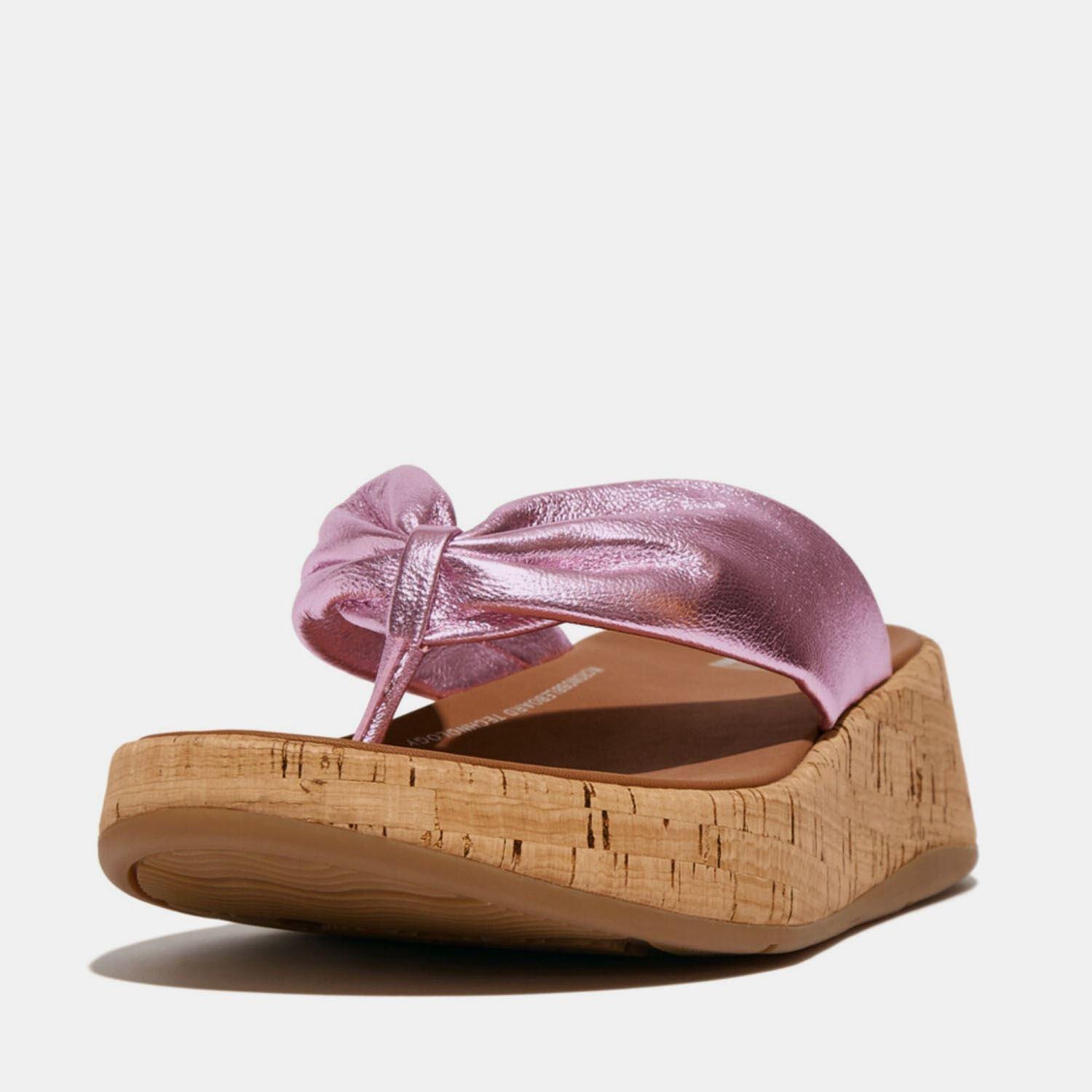 Lilac - Fitflop - F-Mode Flatform Toe-Thong Flip Flops - 2