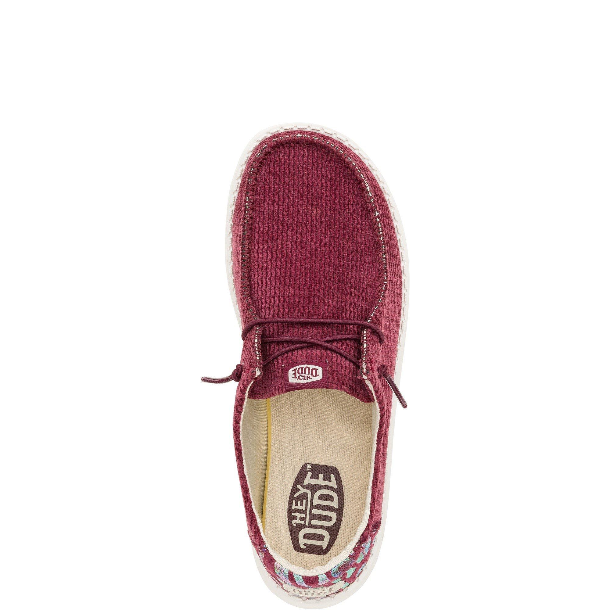 Dark Red - HEYDUDE - Wendy Corduroy Leo Shoes - 4