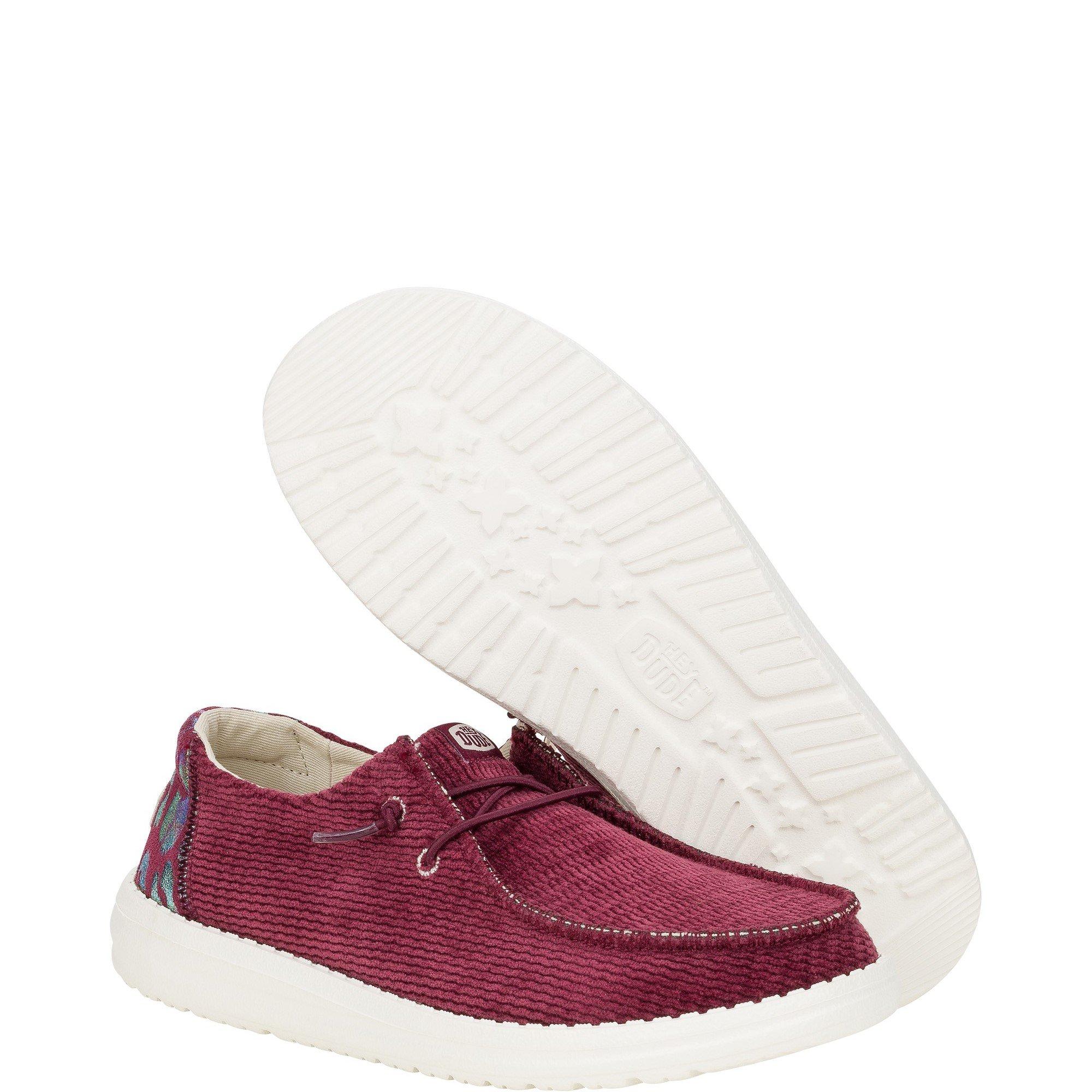 Dark Red - HEYDUDE - Wendy Corduroy Leo Shoes - 5