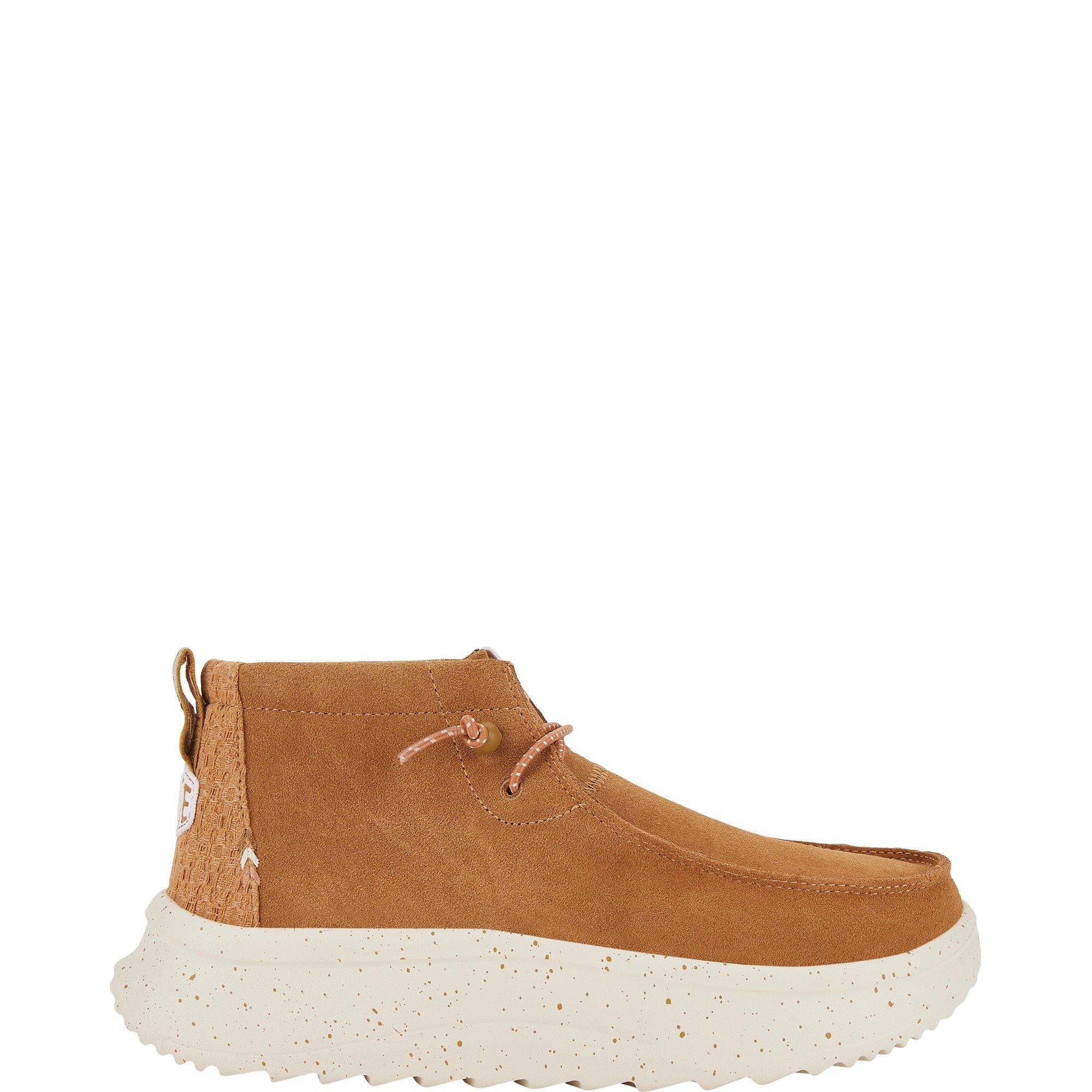 Brown - HEYDUDE - Wendy Peak Hi Suede Ankle Boots - 1