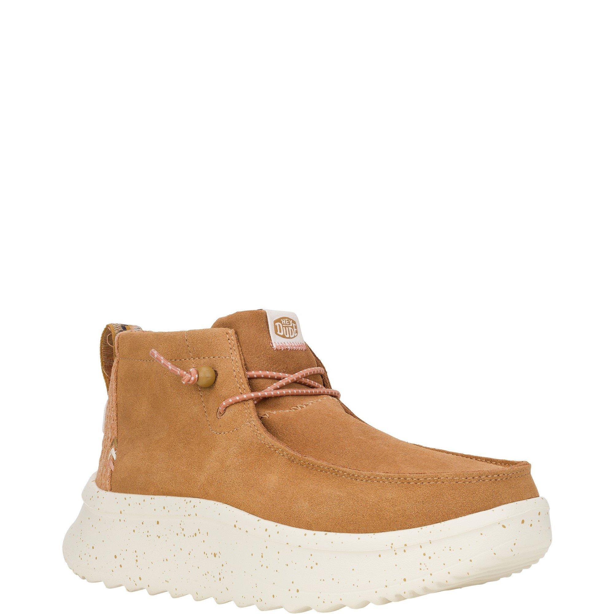 Brown - HEYDUDE - Wendy Peak Hi Suede Ankle Boots - 2