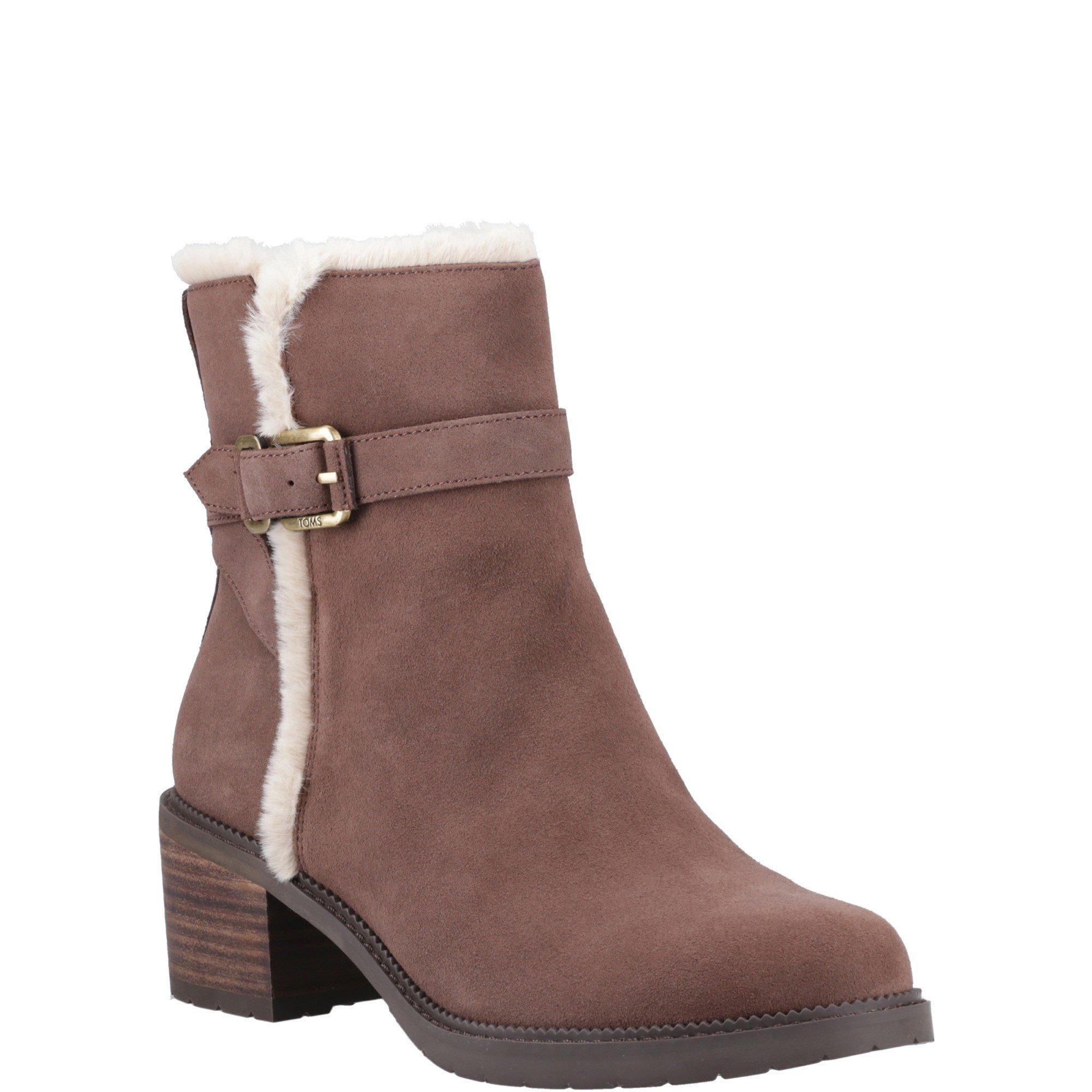 Brown - Toms - Hailey Buckle Ankle Boot - 2
