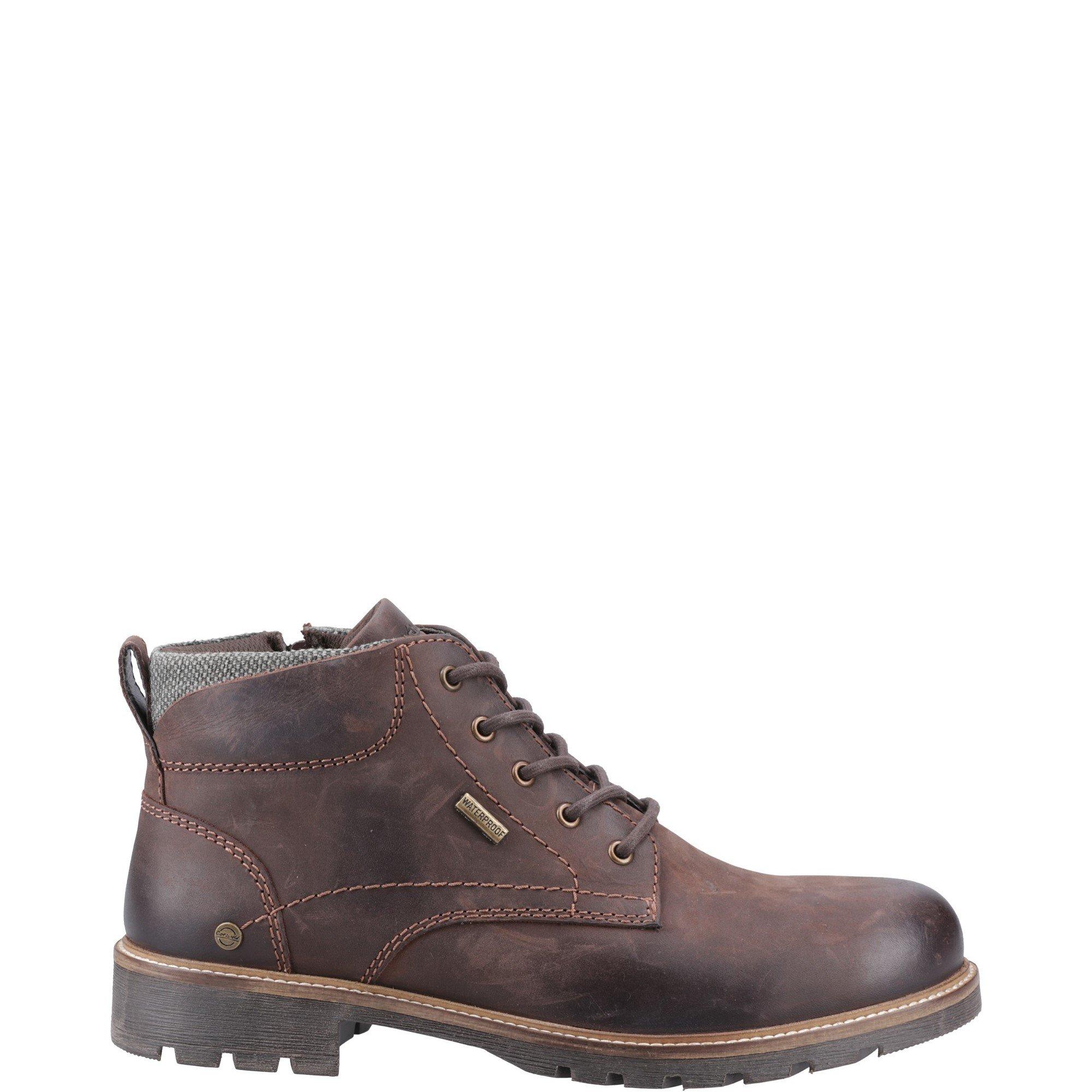 Cotswold Men's Moreton Waterproof Leather Flat Ankle Boots - Brown - 11 (45)