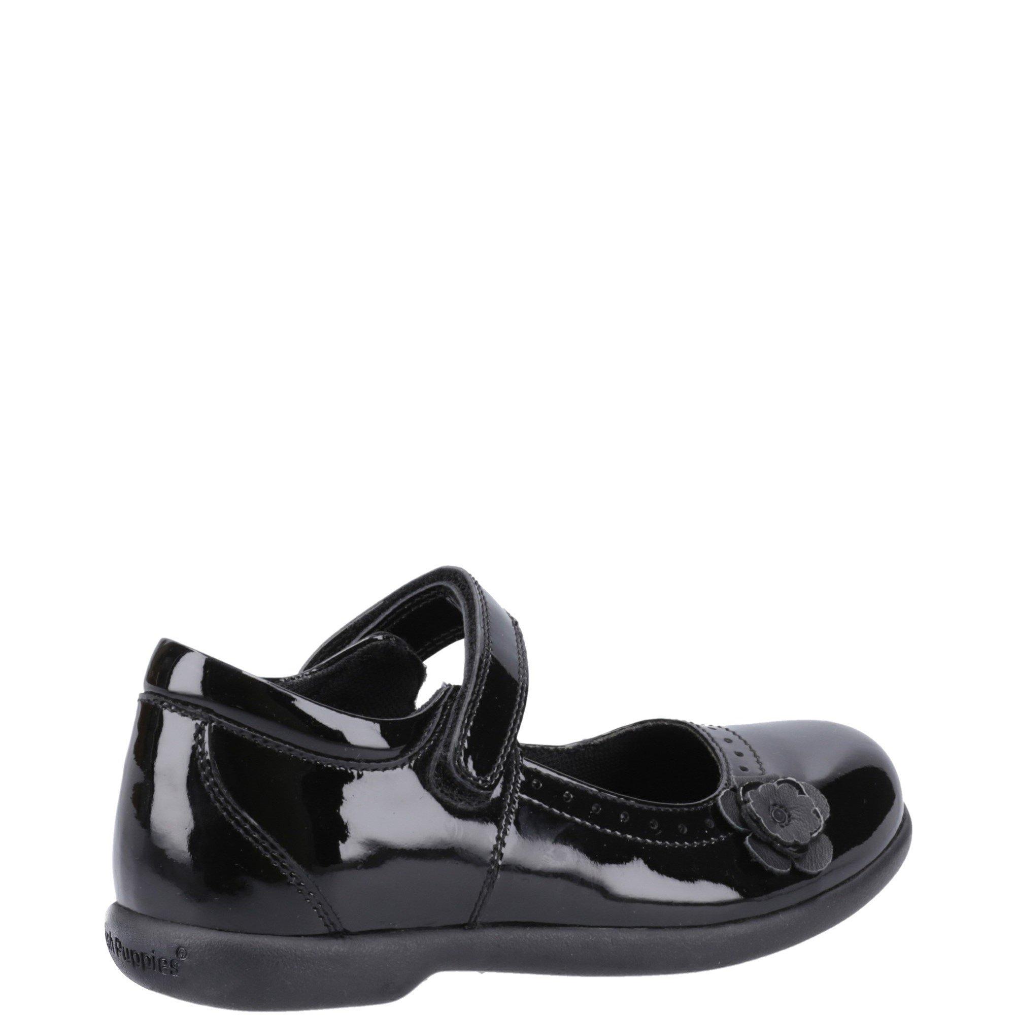 Black - Hush Puppies - Bethany Patent Senior Shoe - 3