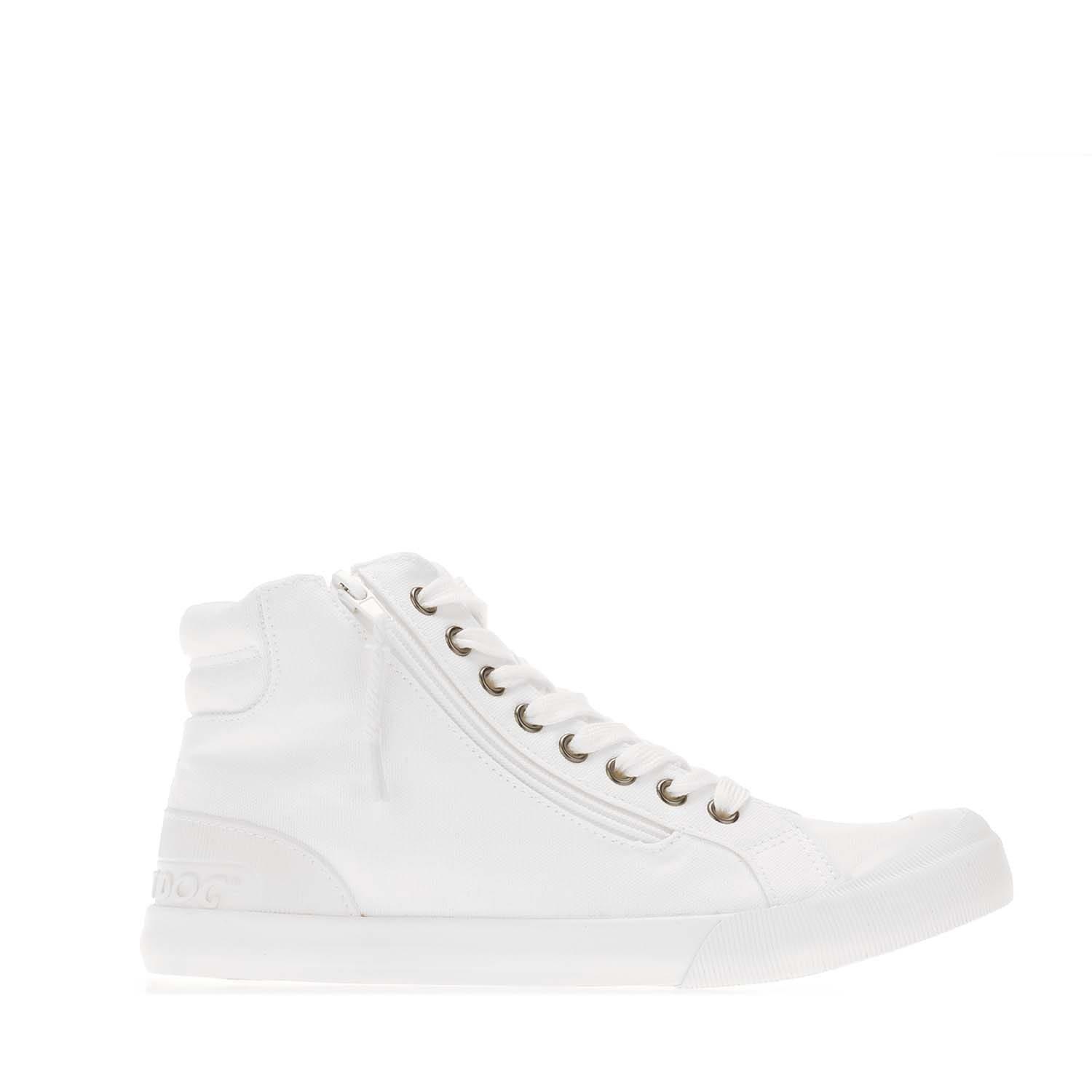 White - Rocket Dog - Jazzin Hi Canvas Pumps - 1