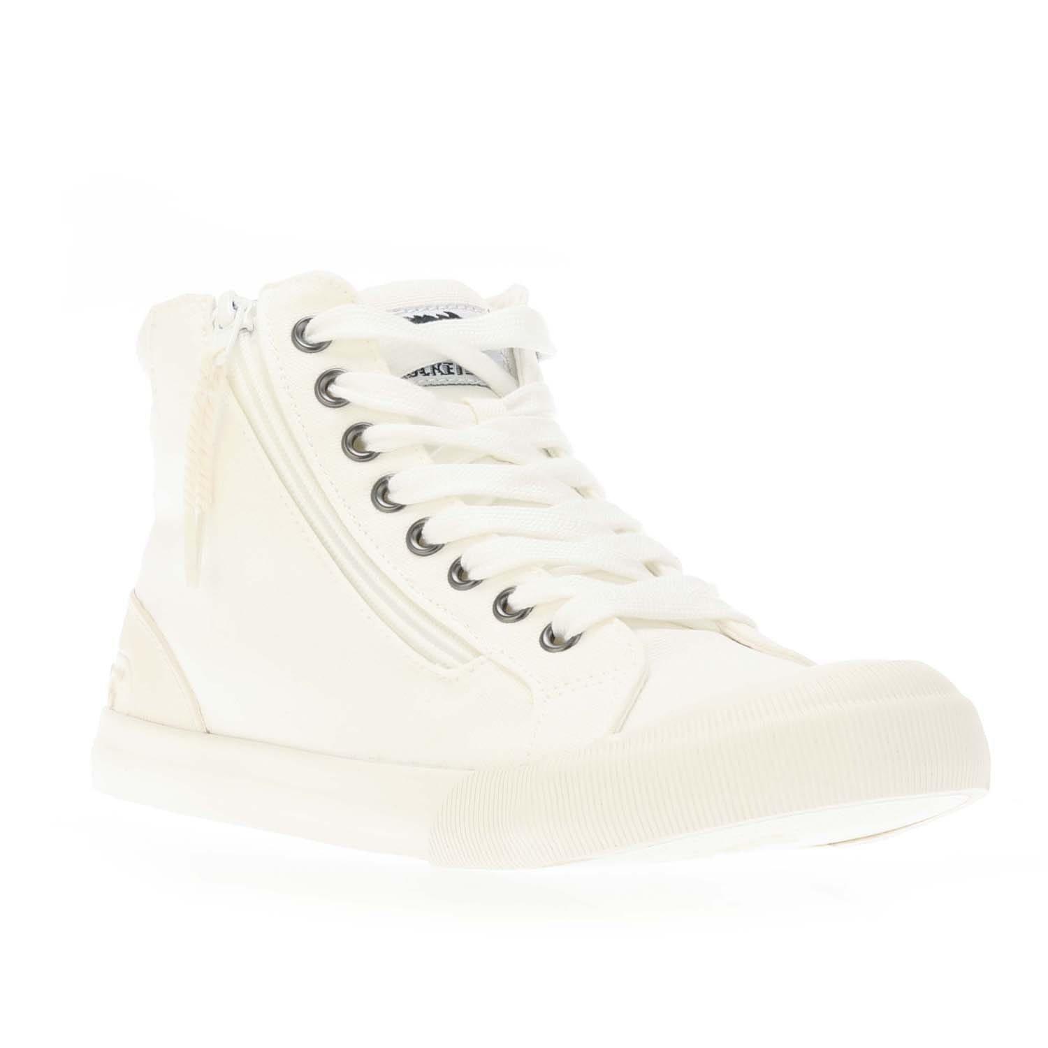 White - Rocket Dog - Jazzin Hi Canvas Pumps - 2