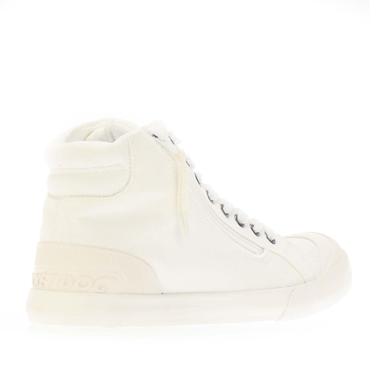 White - Rocket Dog - Jazzin Hi Canvas Pumps - 3