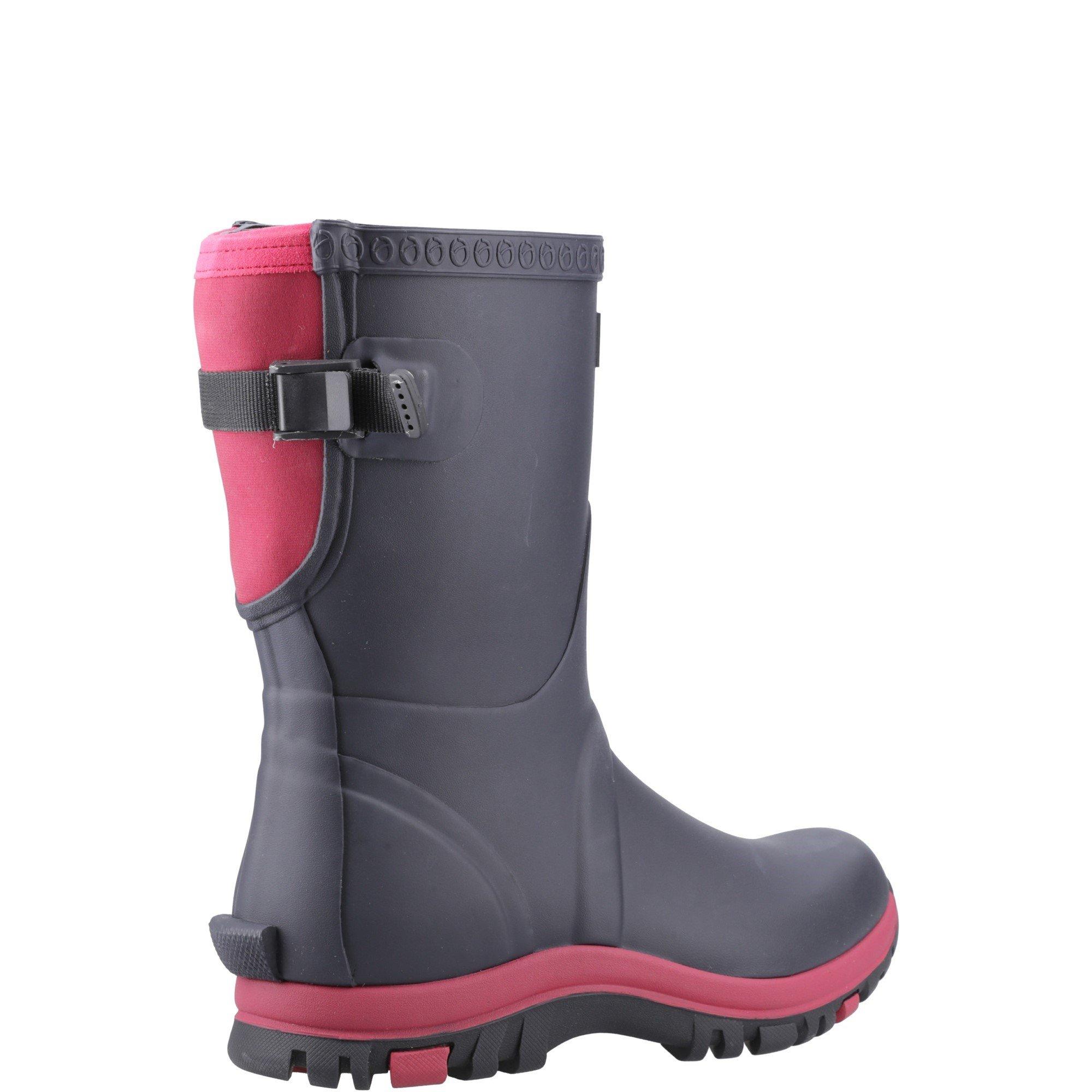 Navy - Cotswold - Realm Adjustable Short Wellington Boot - 3