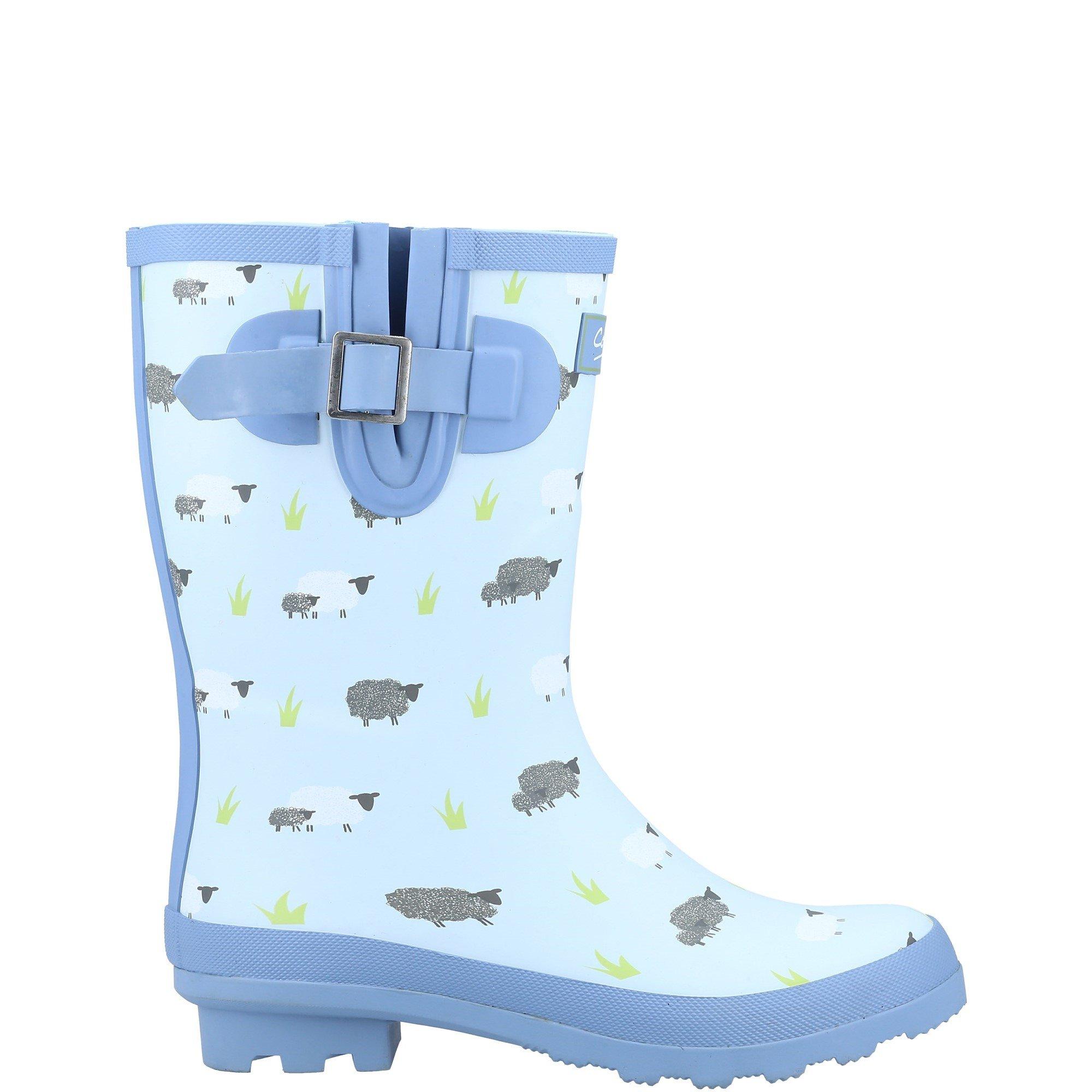 Cotswold Women's Farmyard Mid Wellington - Blue - 4 (37)