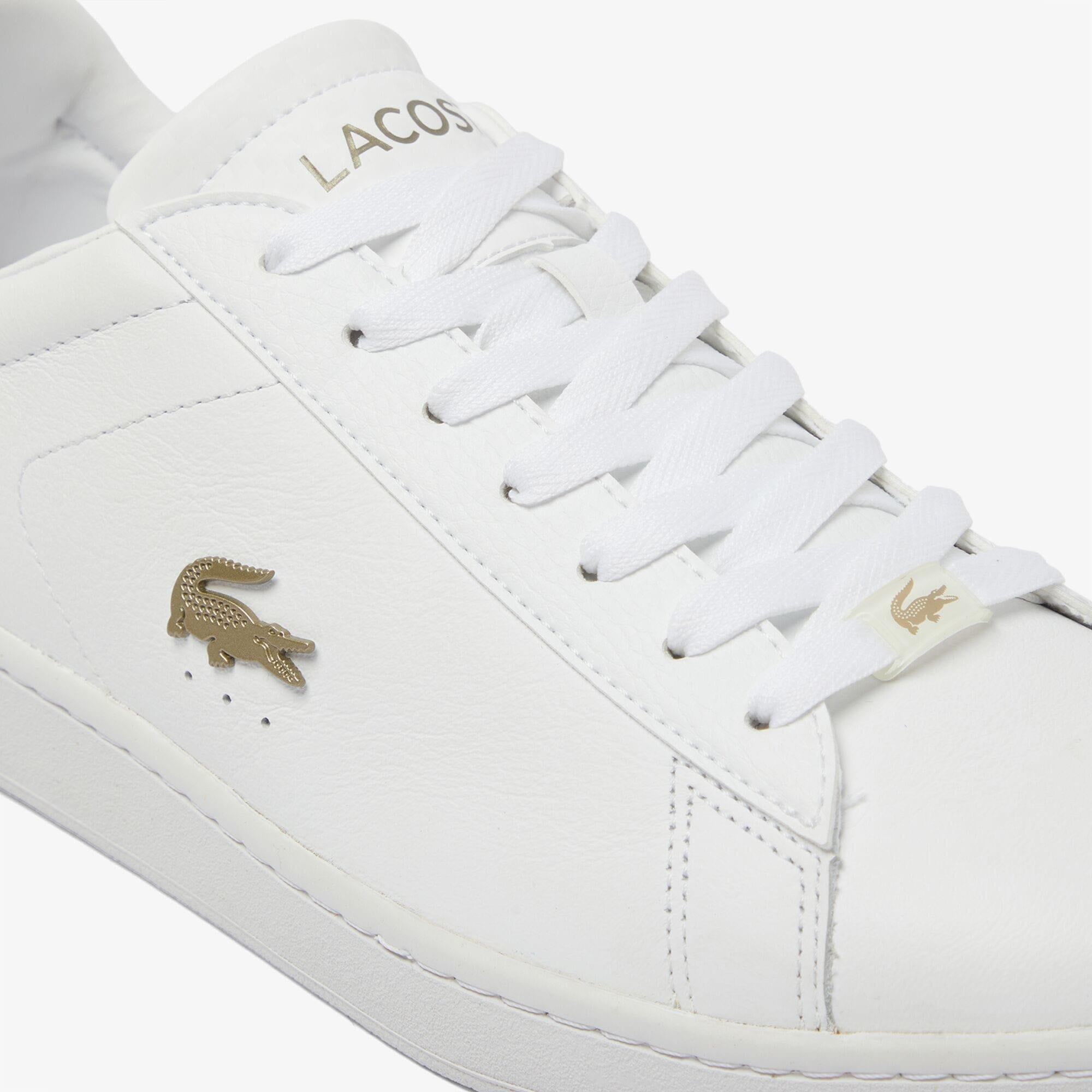 White - Lacoste - Carnaby Evo Leather Court Trainers - 5