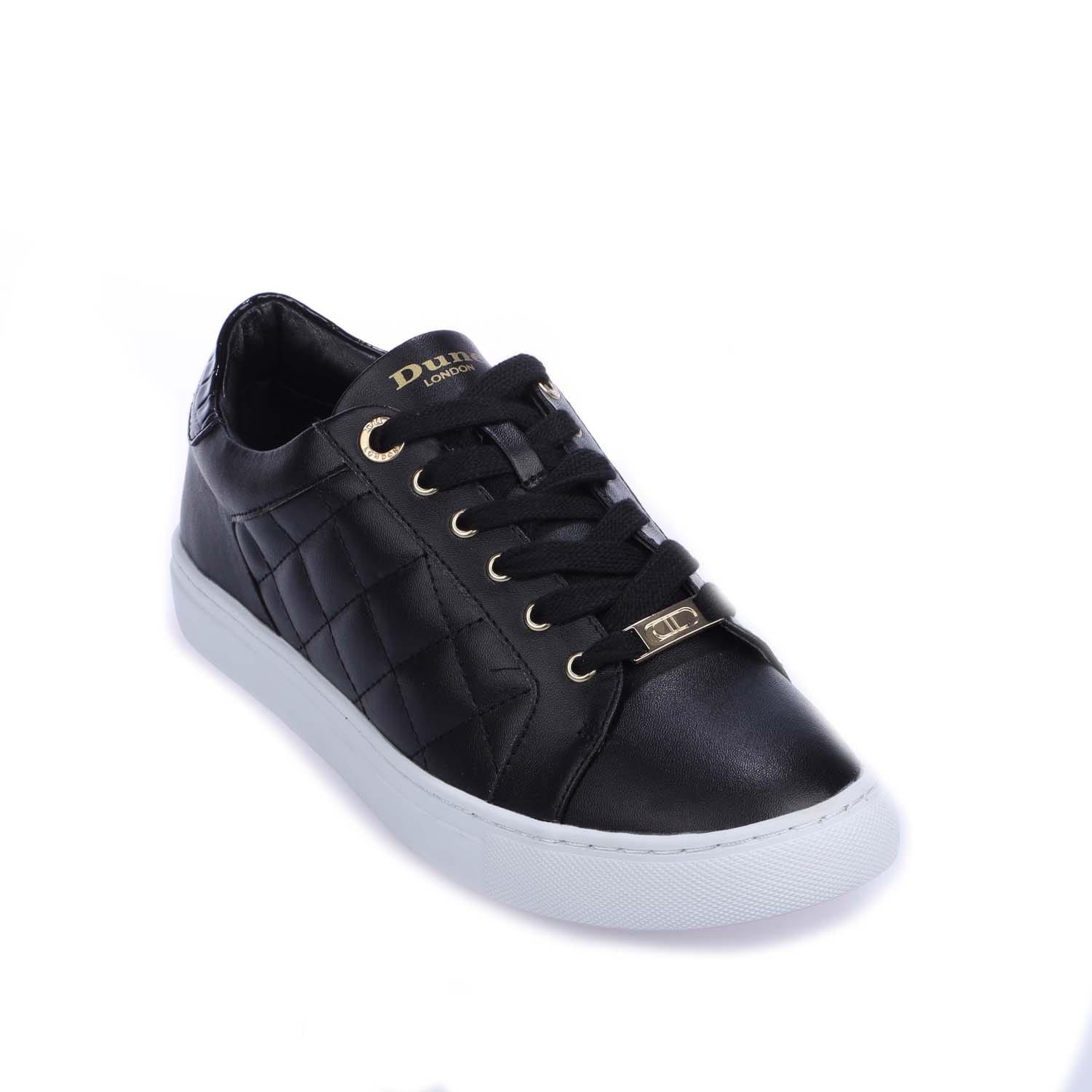 Black - Dune London - Ellenar Quilted Trainers - 2