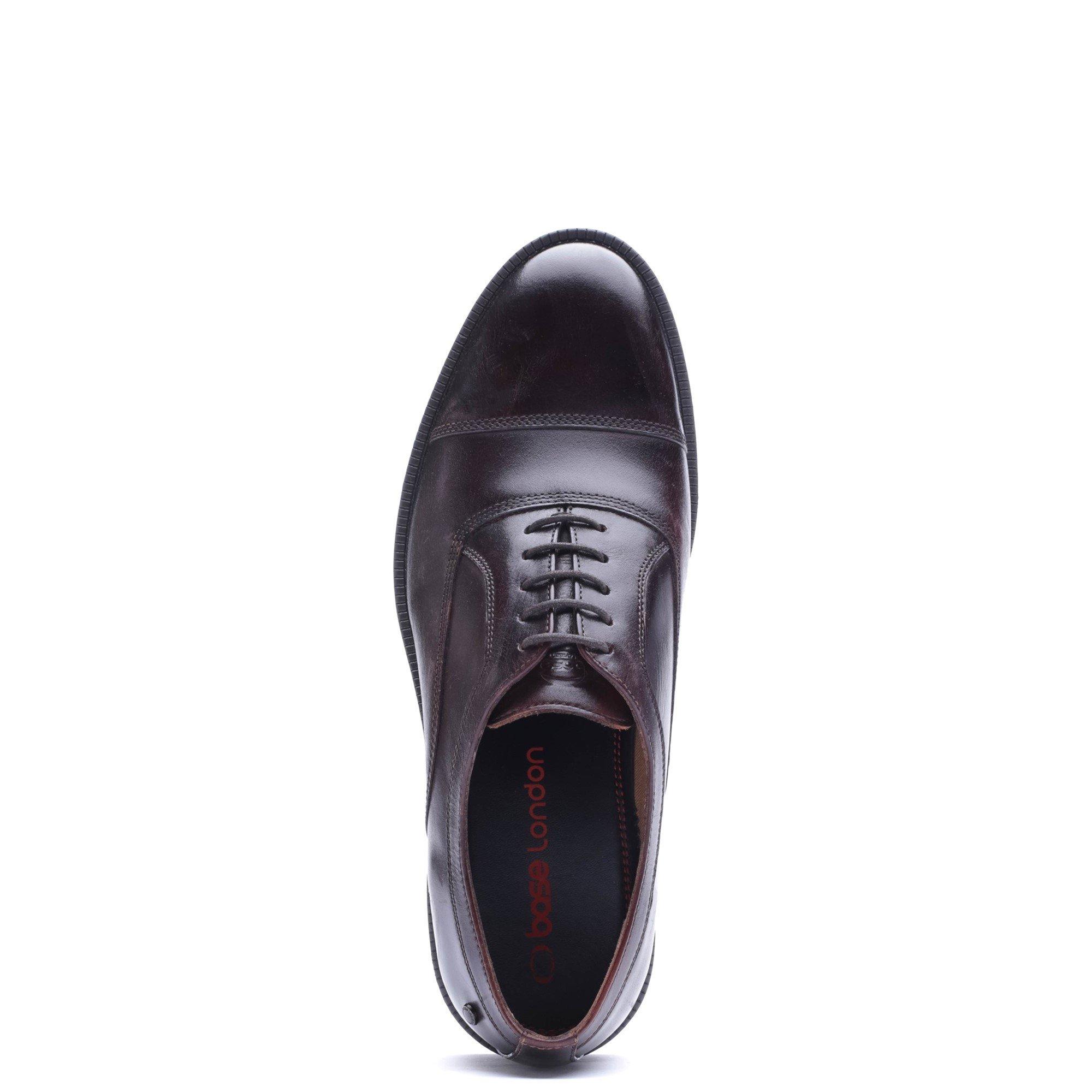 Brown - Base London - ROMA TOE CAP SHOE - 4