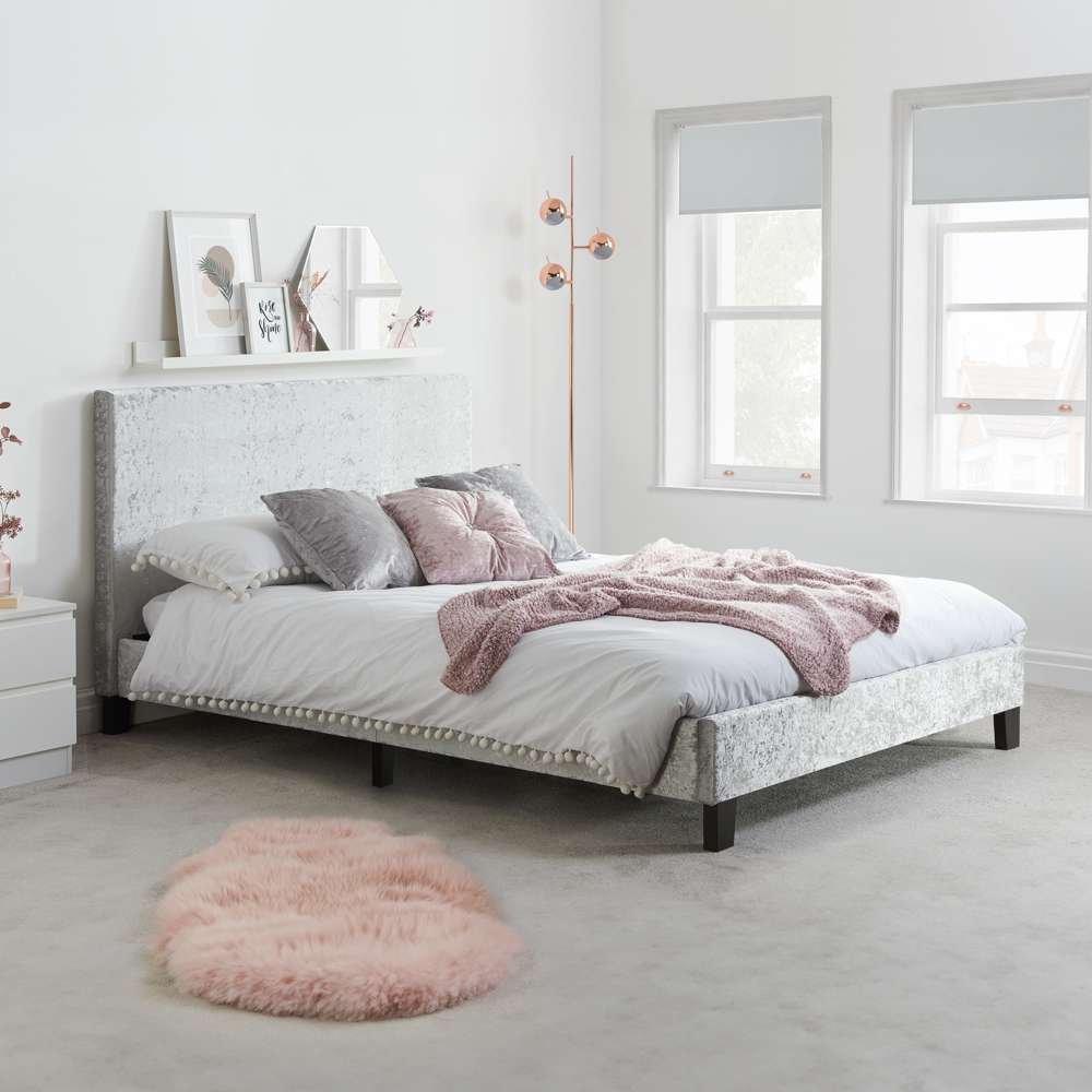 Birlea  Berlin Fabric Bed - Steel - King