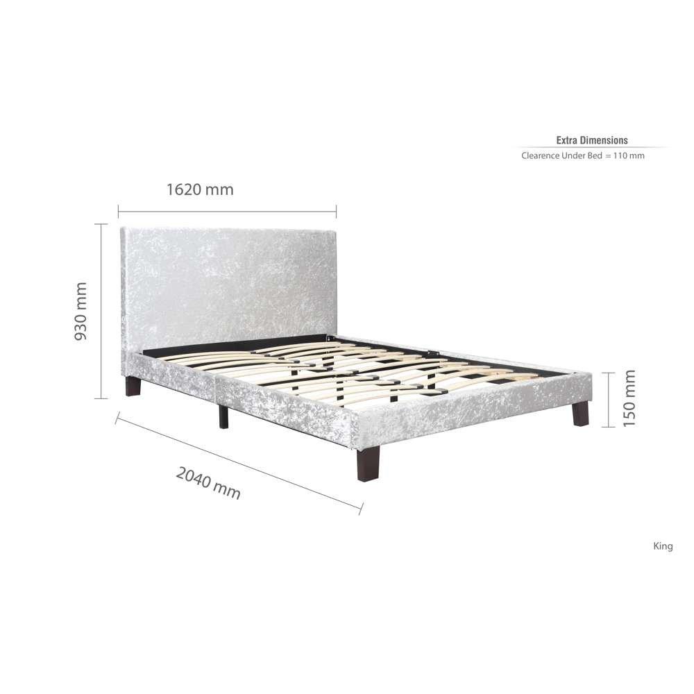 Steel - Birlea - Berlin Fabric Bed - 10