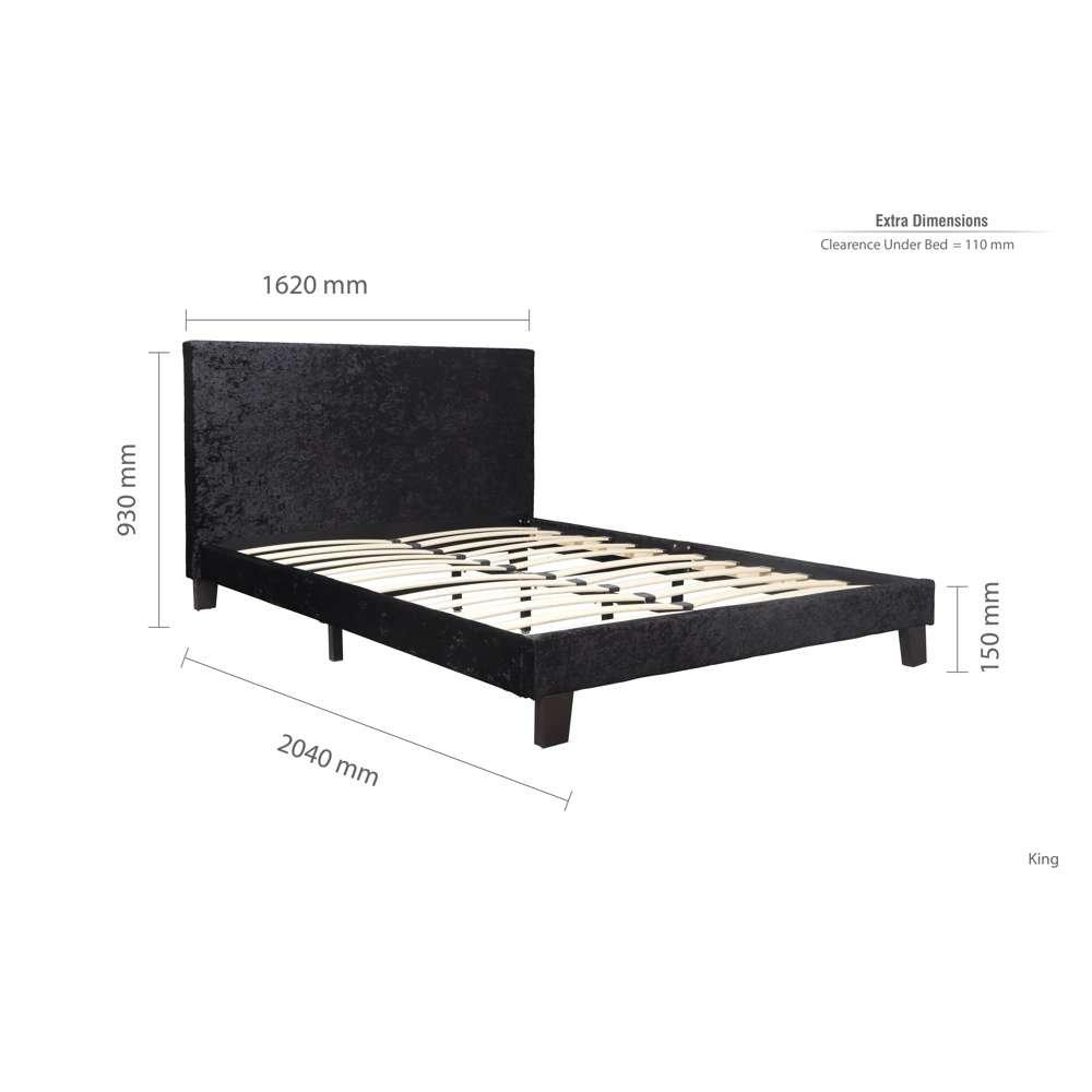 Black - Birlea - Berlin Fabric Bed - 10