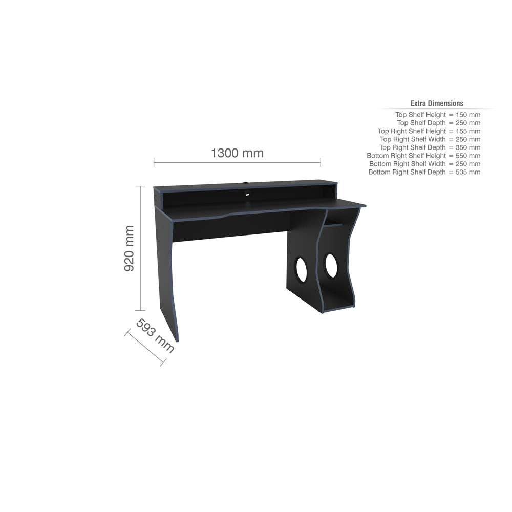 Blue - Birlea - Enzo Gaming/Computer Desk - 8