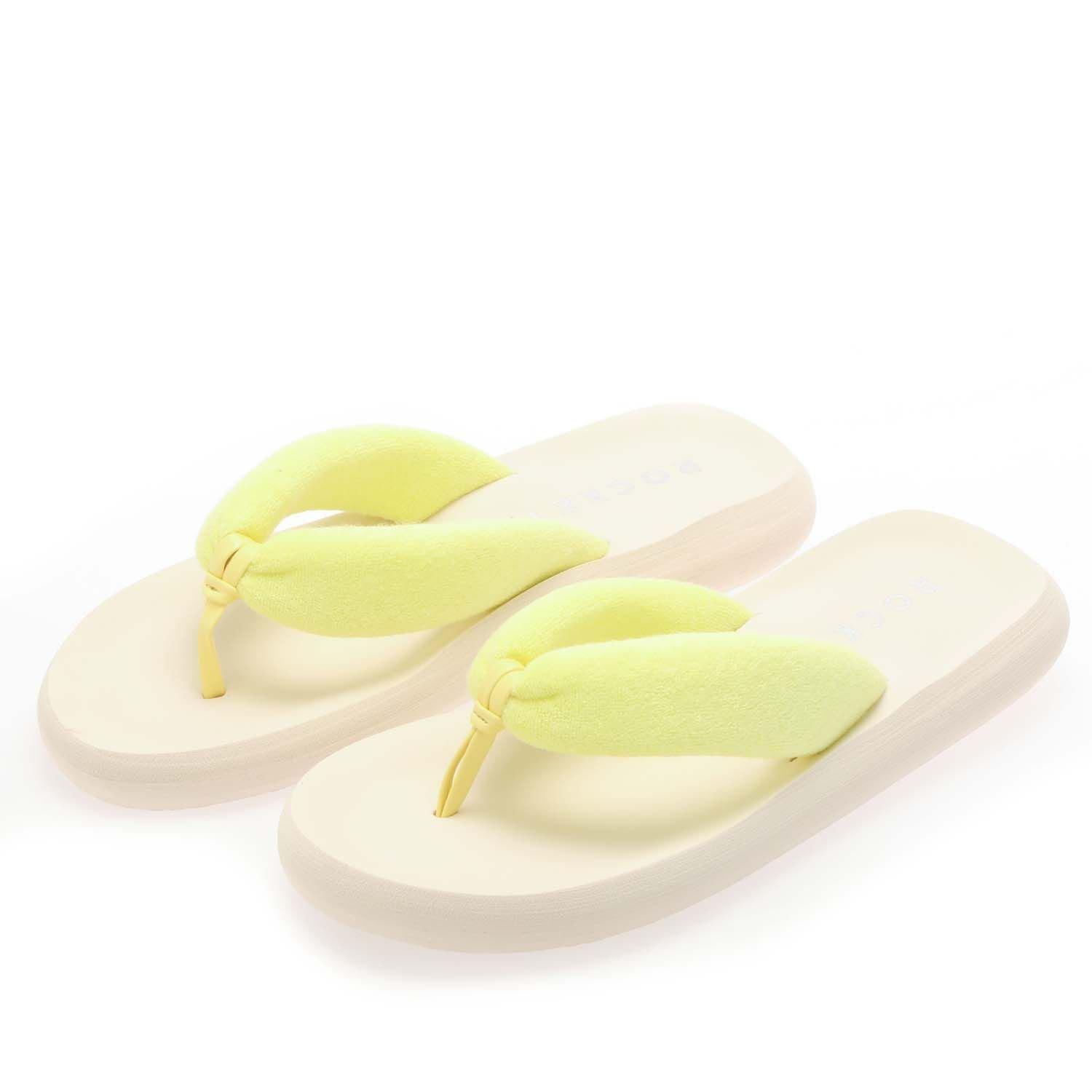 Yellow - Rocket Dog - Sunset Puff Flip Flops - 6