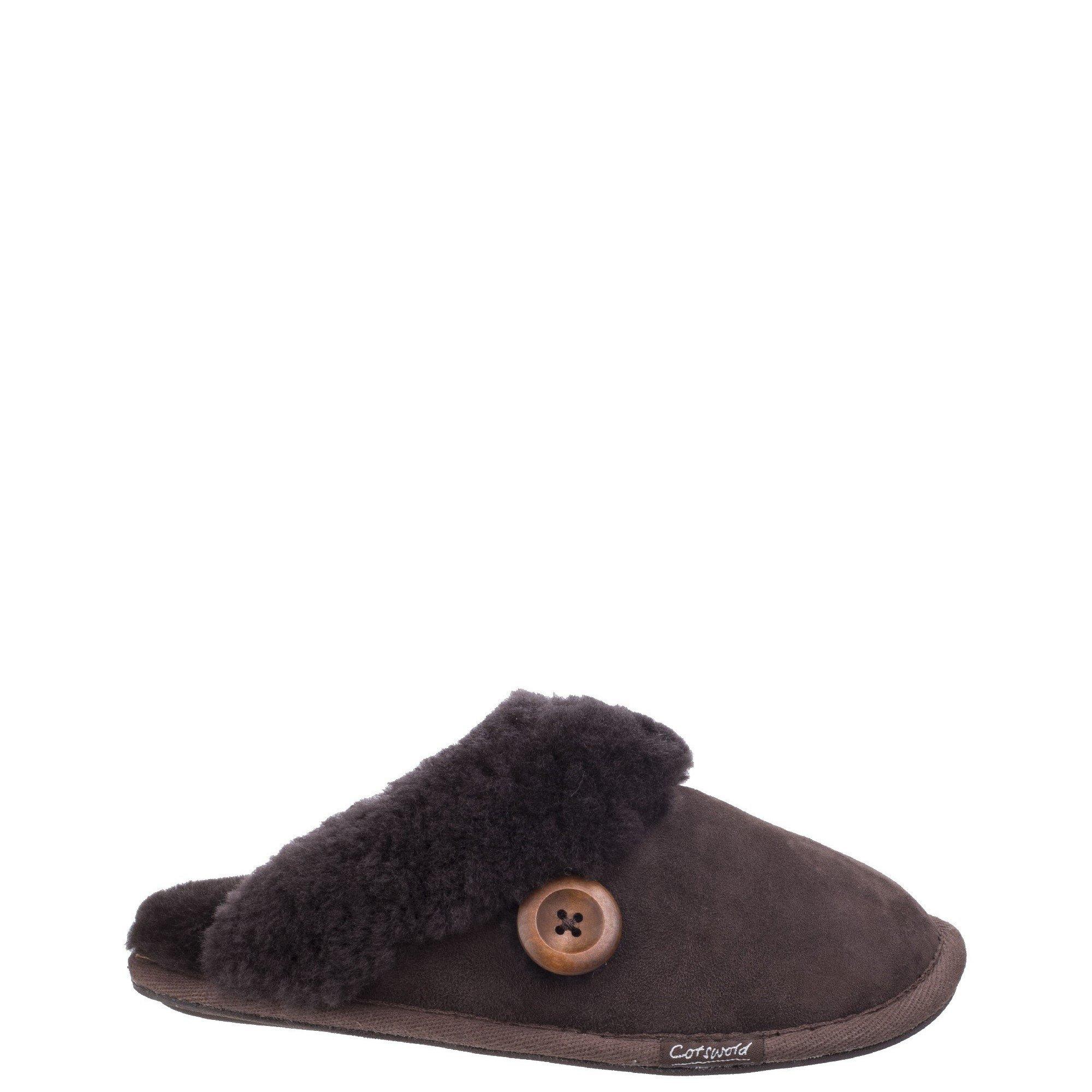 Chocolate - Cotswold - Lechlade Sheepskin Mule Slipper - 1