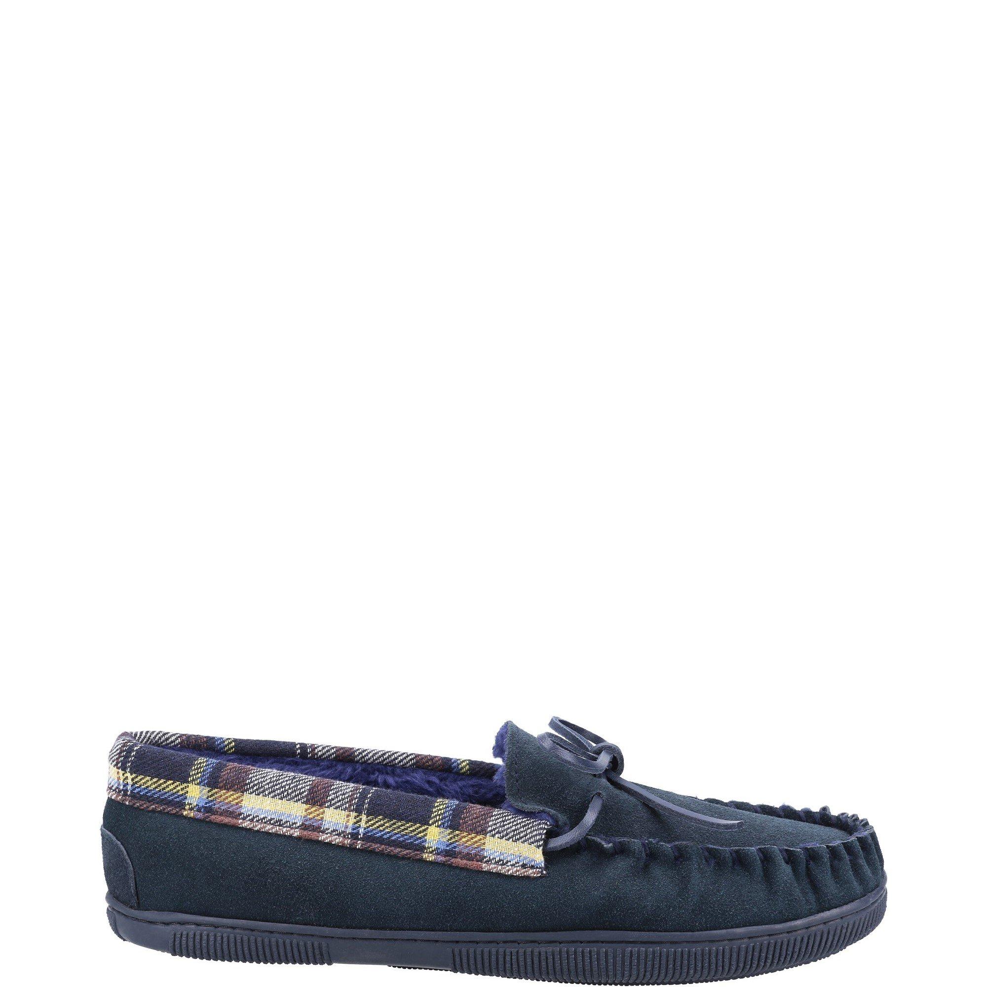 Navy - Cotswold - Sodbury Moccasin Slipper - 1