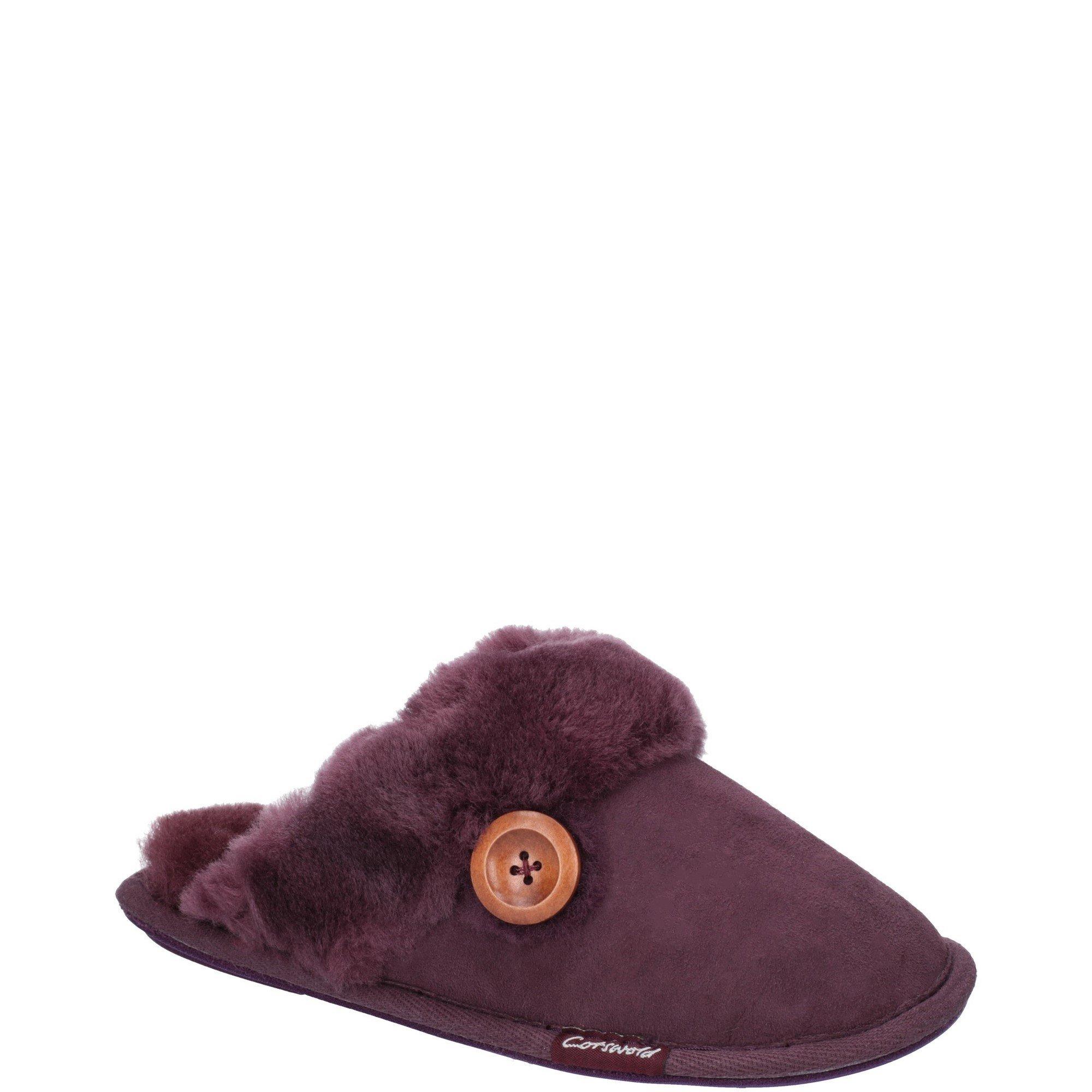 Purple - Cotswold - Lechlade Sheepskin Mule Slipper - 2