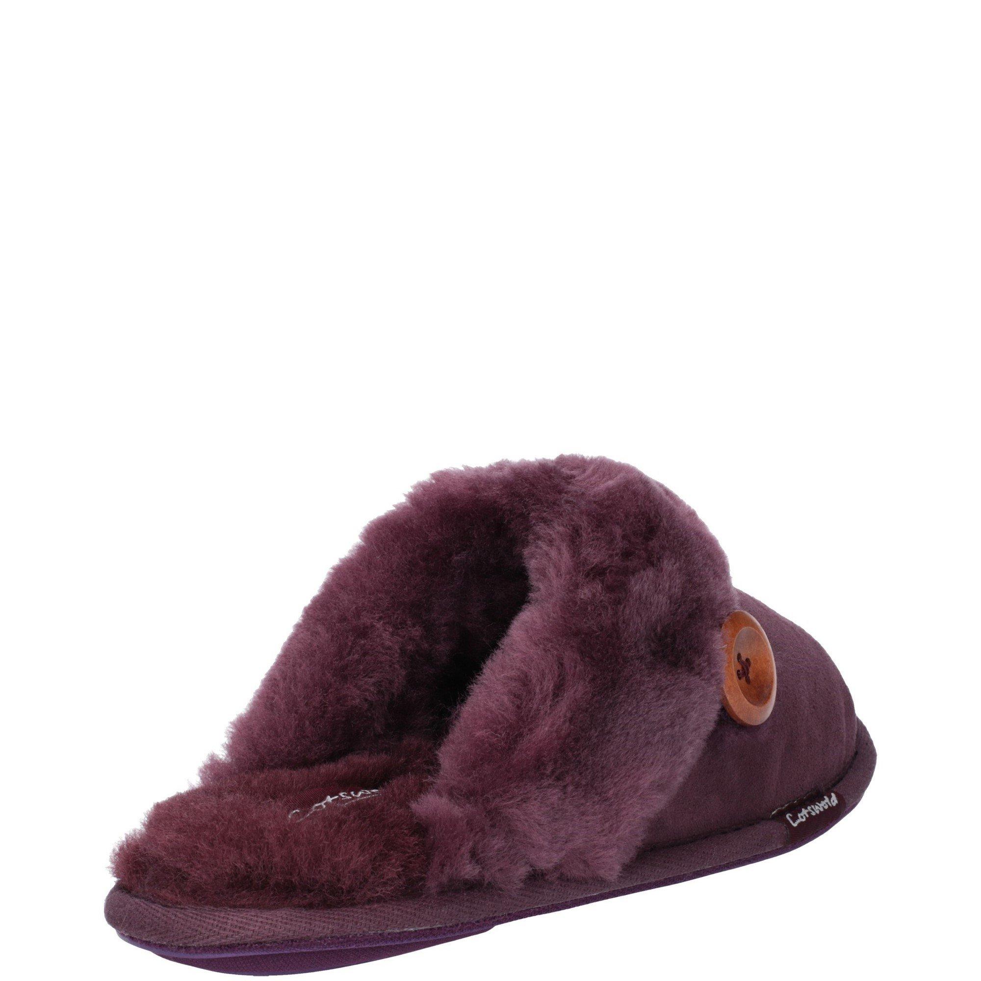 Purple - Cotswold - Lechlade Sheepskin Mule Slipper - 3