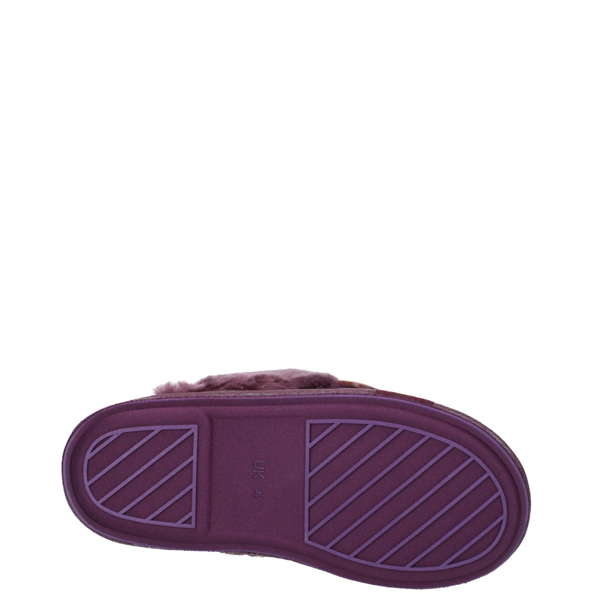 Purple - Cotswold - Lechlade Sheepskin Mule Slipper - 4